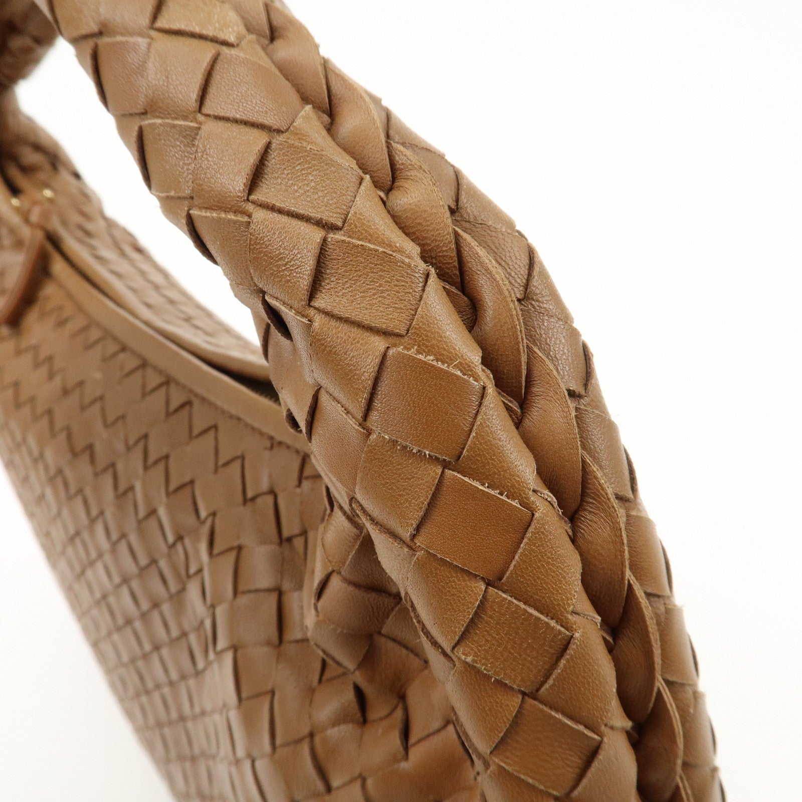 BOTTEGA VENETA Hobo Intrecciato Leather Shoulder Bag Brown 115653 Used