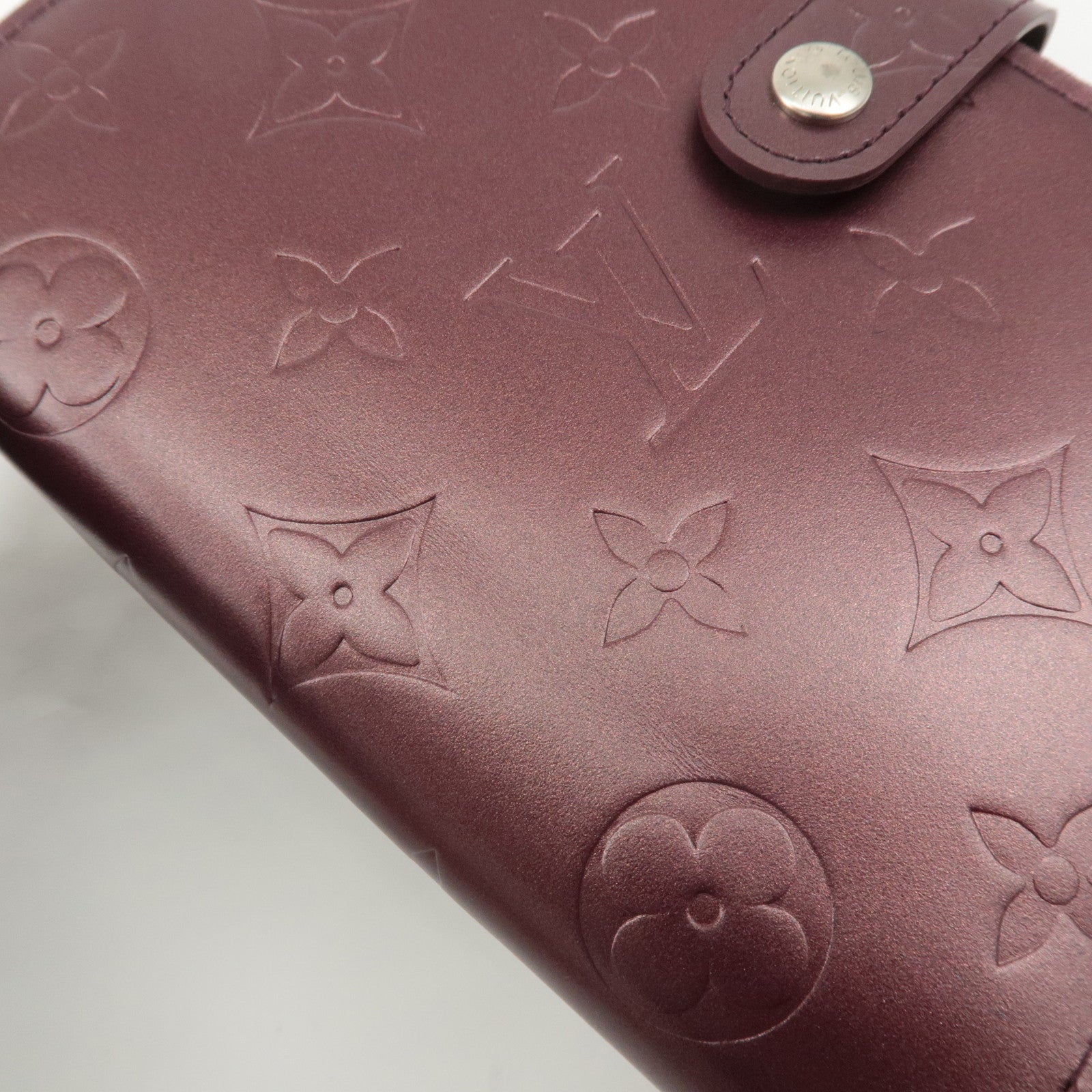 Louis Vuitton Monogram Matt Agenda PM Planner Cover Violet R20936 Used