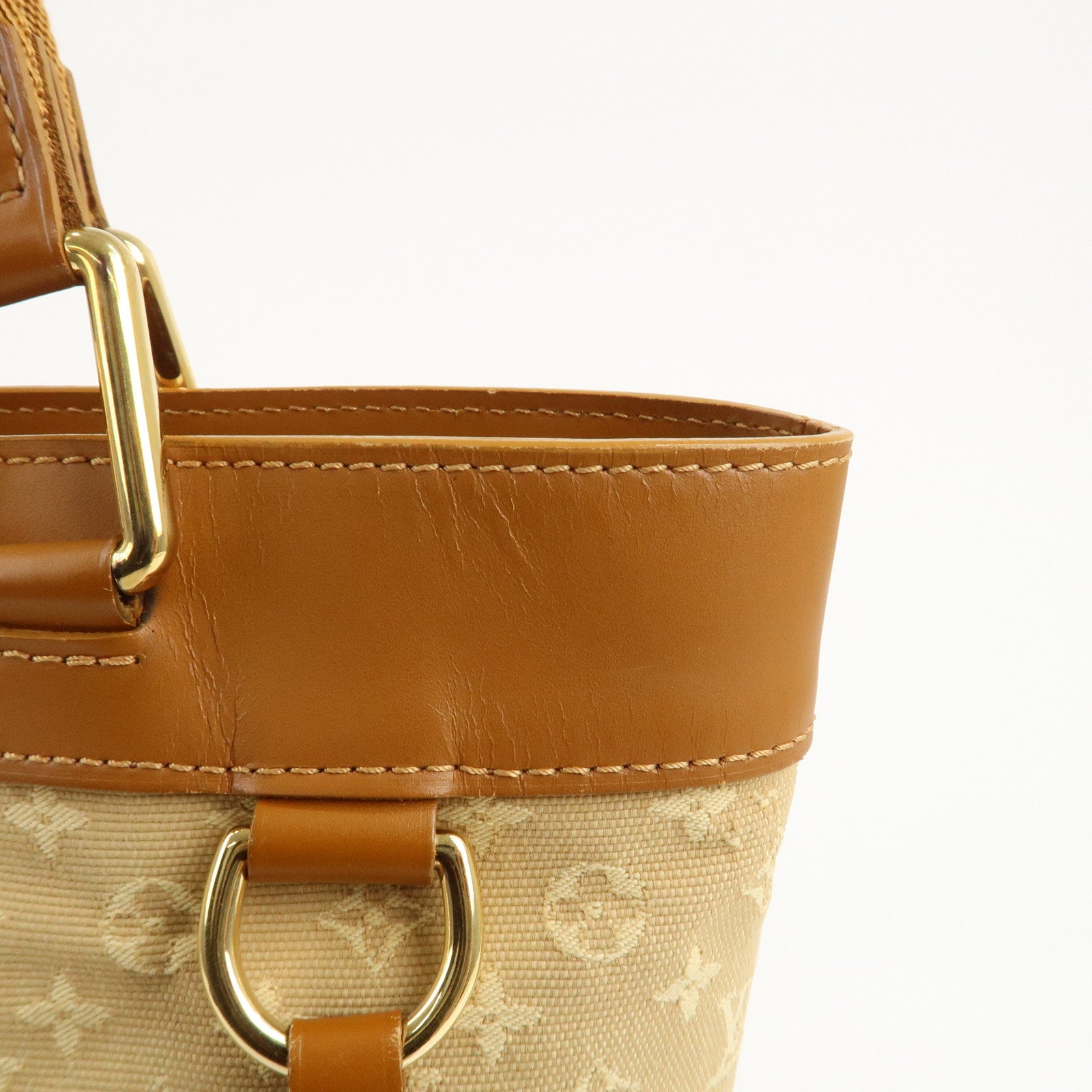 Louis Vuitton Monogram Mini Lucille GM Tote Bag Beige M92683 Used