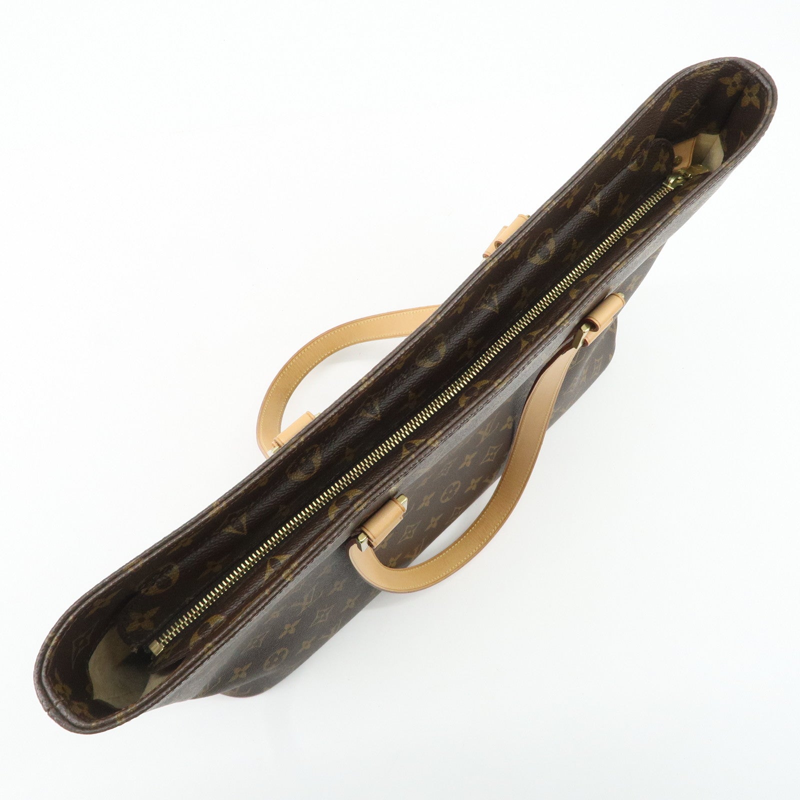 Louis Vuitton Monogram Luco Tote Bag Hand Bag Brown M51155 Used