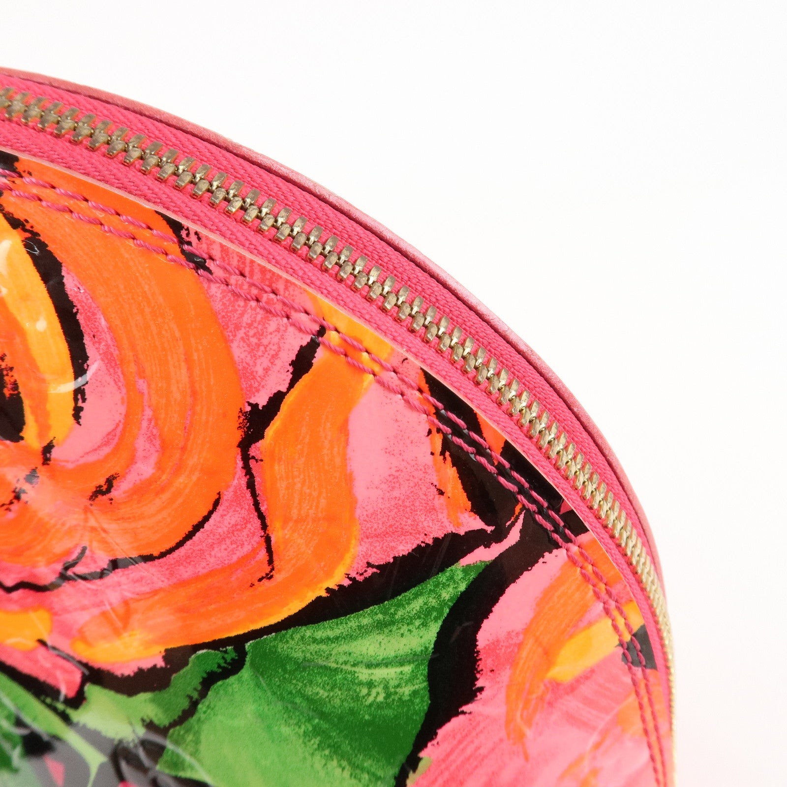 Louis Vuitton Monogram Vernis Alma MM Hand Bag Rose M93686 Used