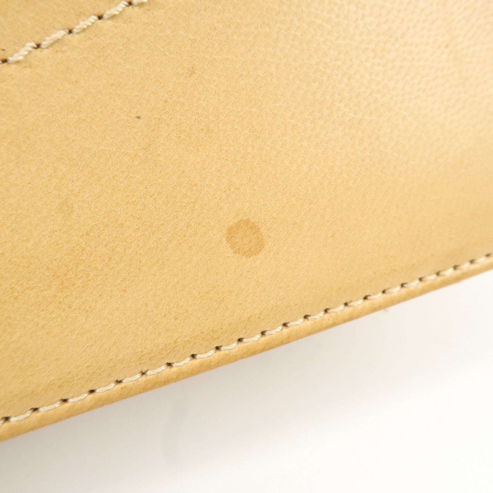 Christian Dior Trotter Canvas Leather Shoulder Bag Beige Used