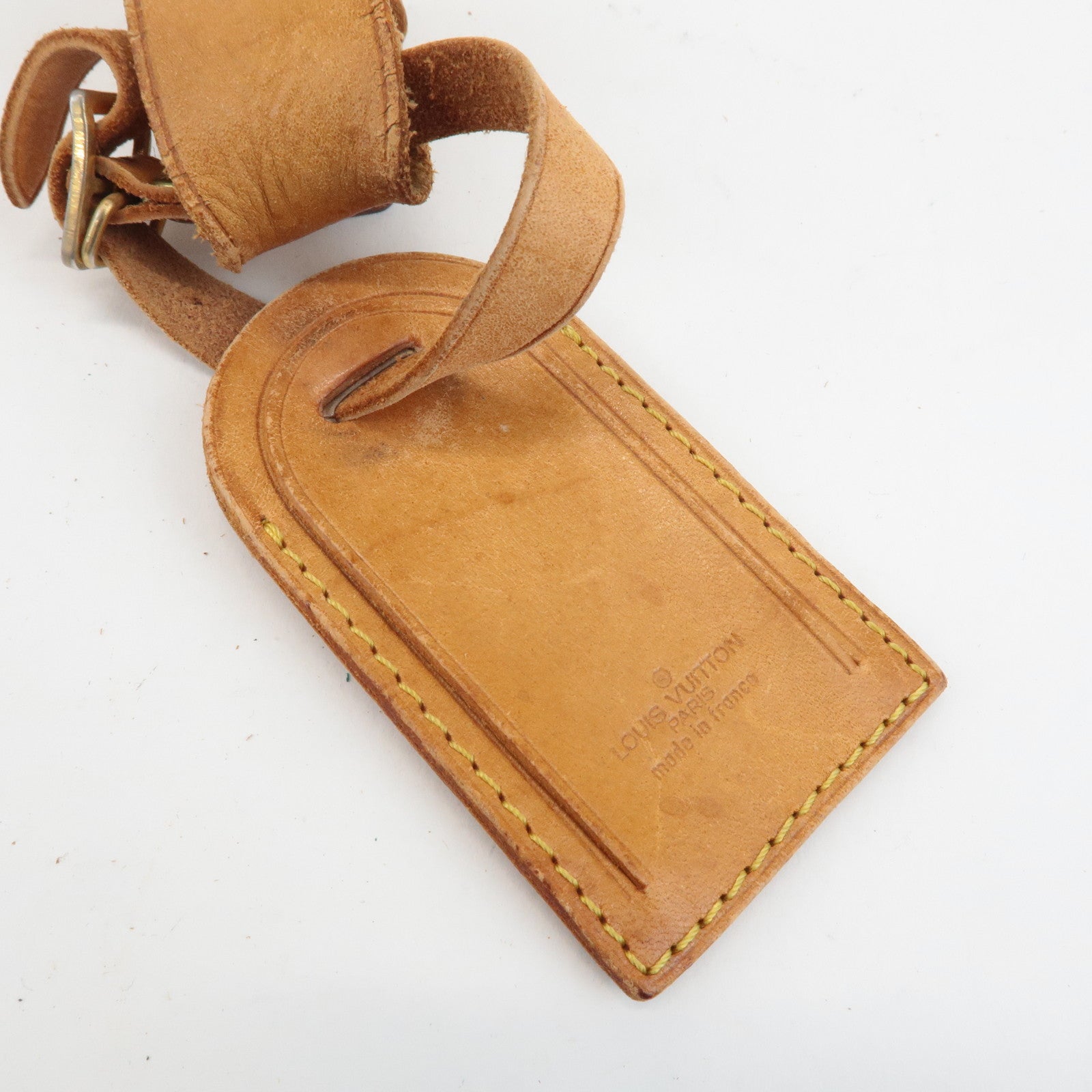 Louis Vuitton Set of 10 Leather Name Tag & Poignet Natural Used