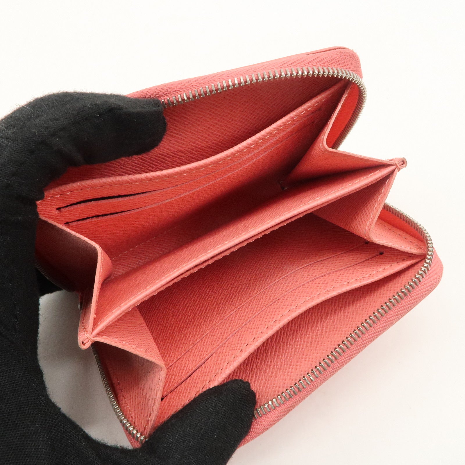 Louis Vuitton Epi Leather Zippy Coin Purse Corail M60593 Used