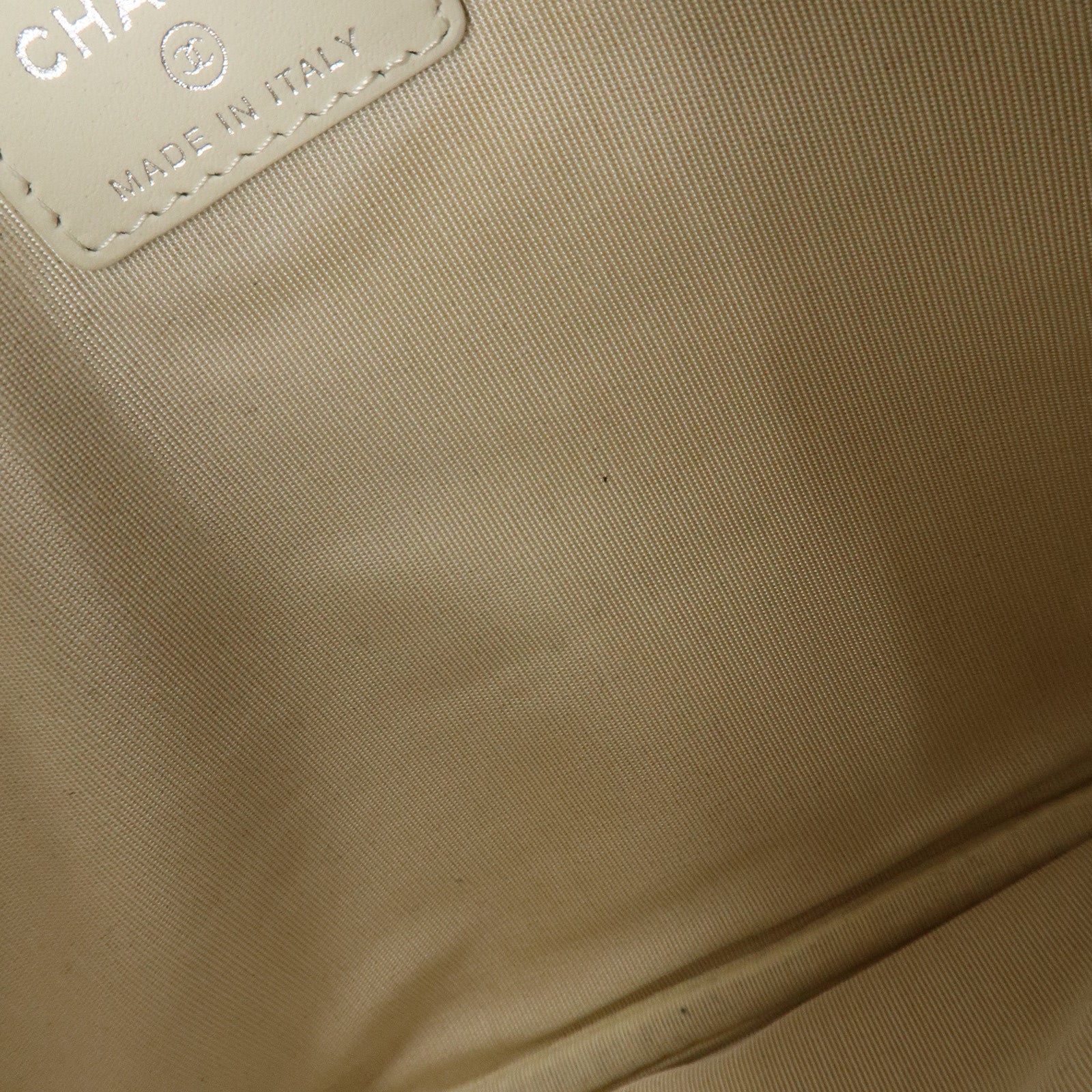 CHANEL Deauville Straw Clutch Bag Pouch Yellow A80117 Used