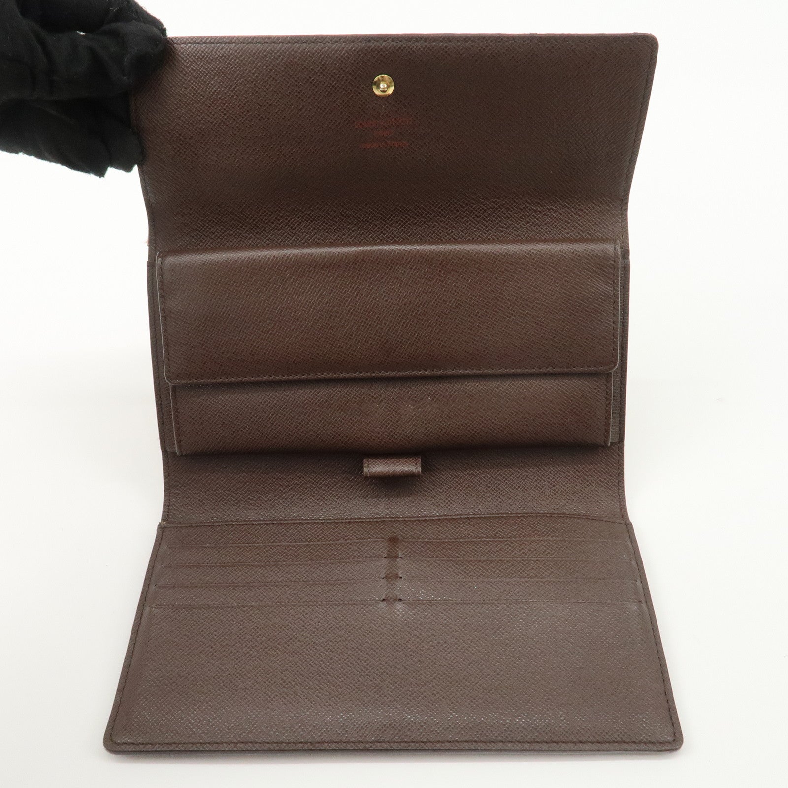 Louis vuitton Damier Porte Tresor International Long Wallet N61215 Used