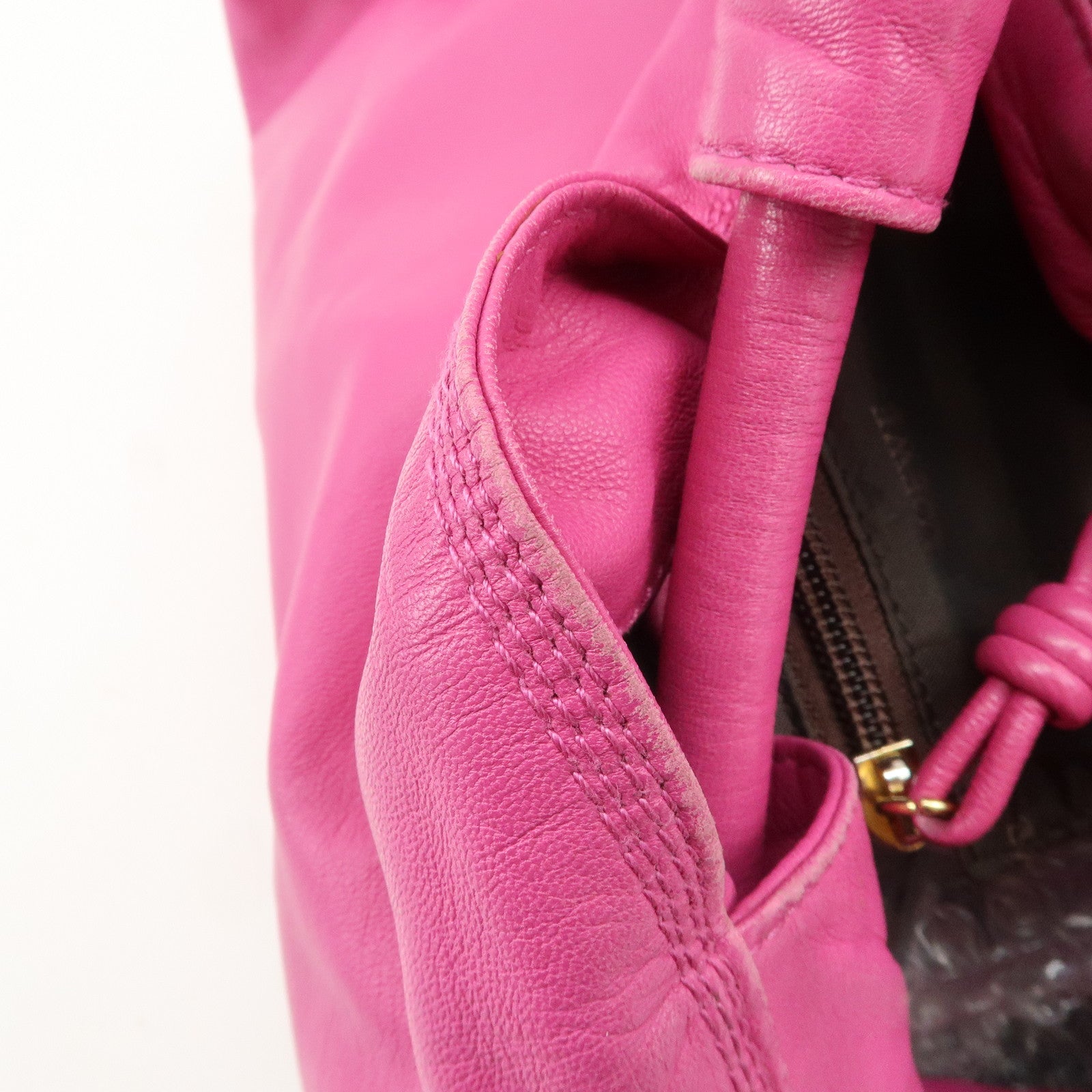 LOEWE Anagram Leather Nappa Aire Hand Bag Pink Used