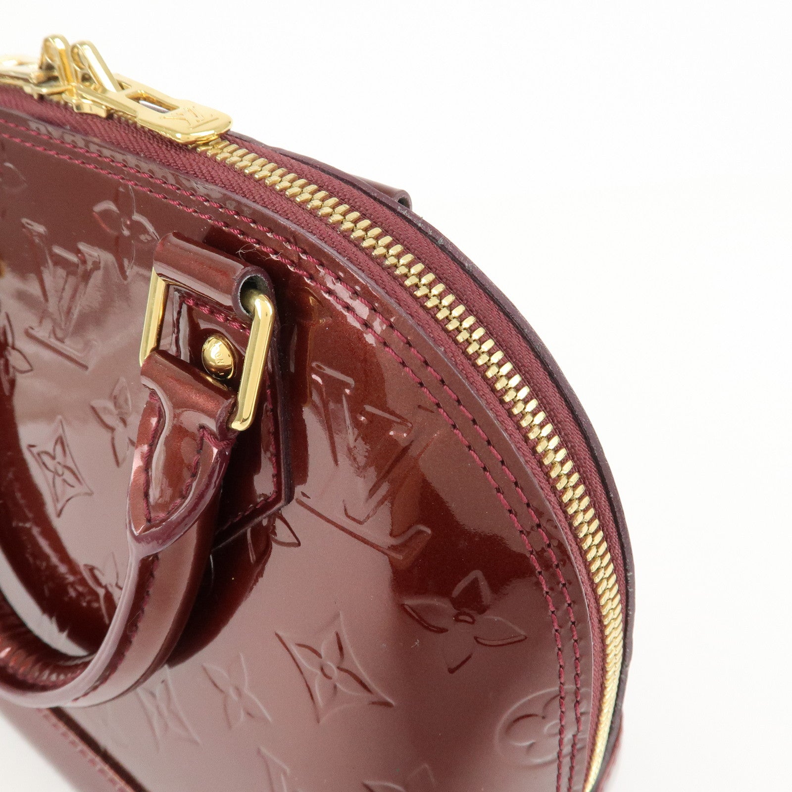 Louis Vuitton Monogram Vernis Alma BB Hand Bag Griotte M90231 Used