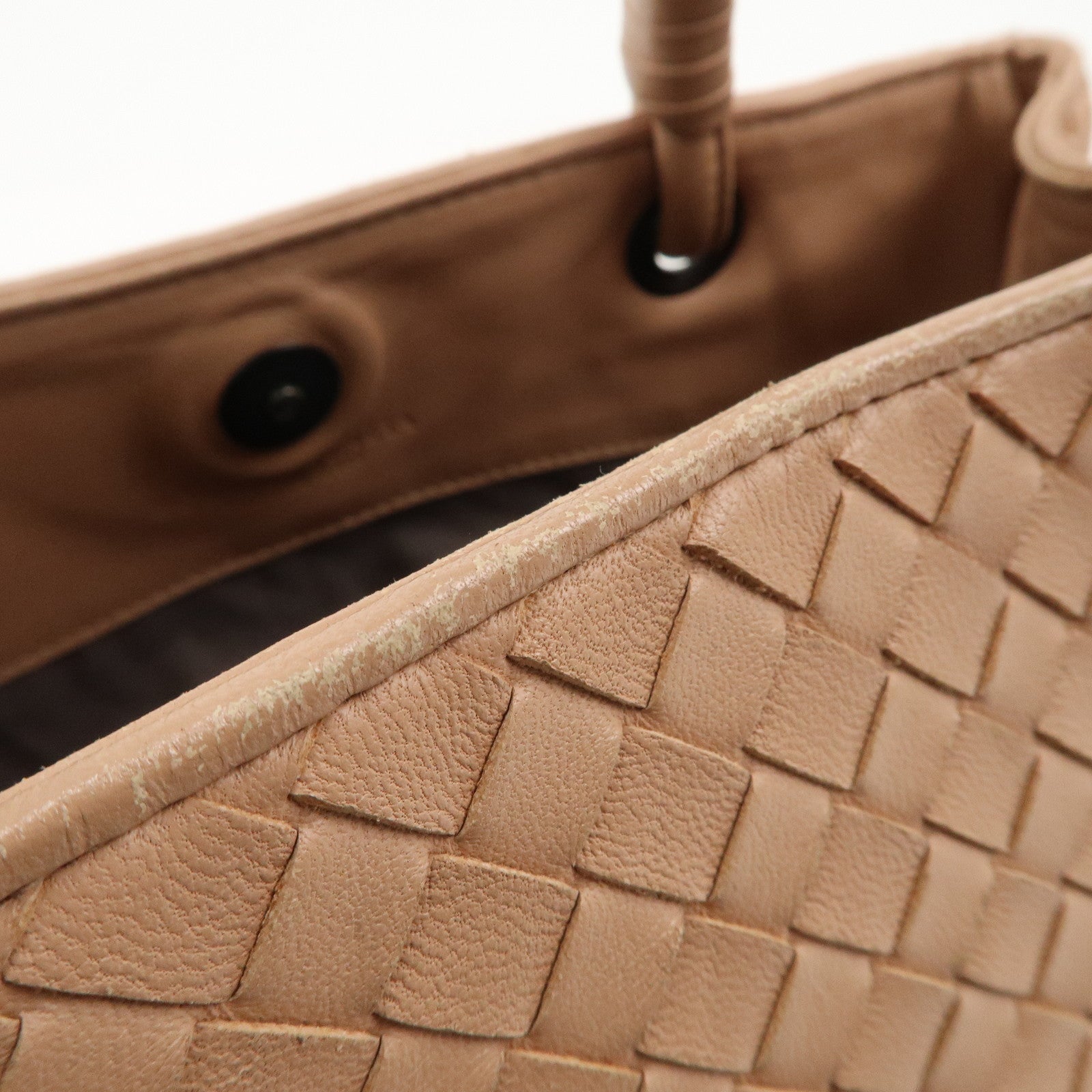 BOTTEGA VENTETA Intrecciato Leather Satchel Tote Bag 148323 Used