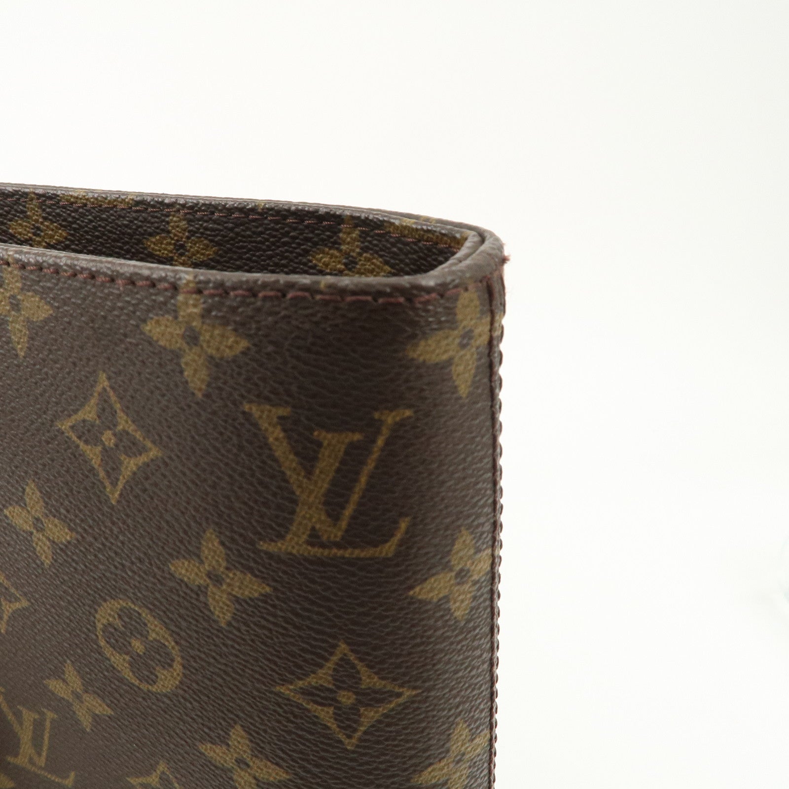 Louis Vuitton Monogram Luco Tote Bag Hand Bag Brown M51155 Used