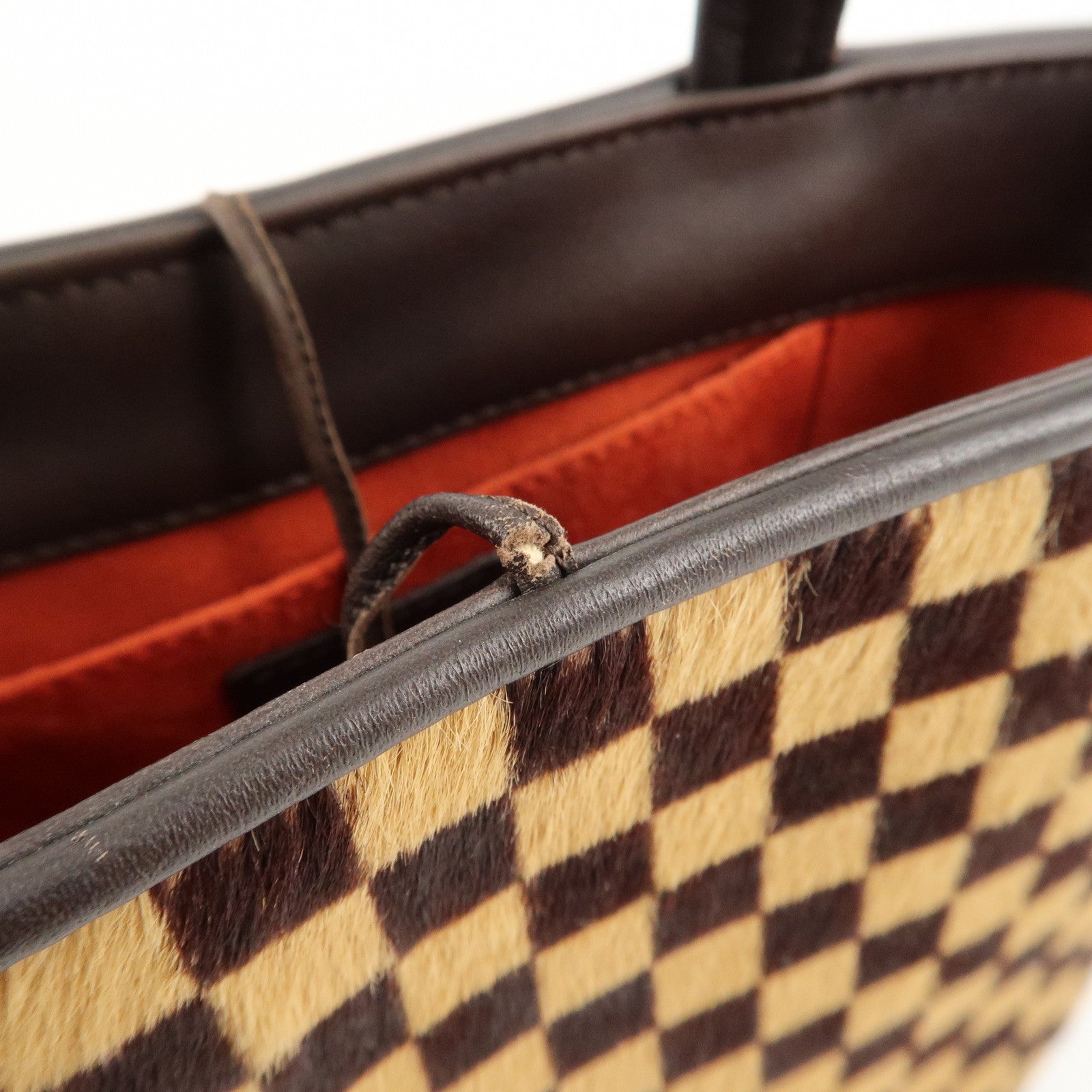 Louis Vuitton Damier Sauvage Impala Hand Bag Beige Brown M92133 Used