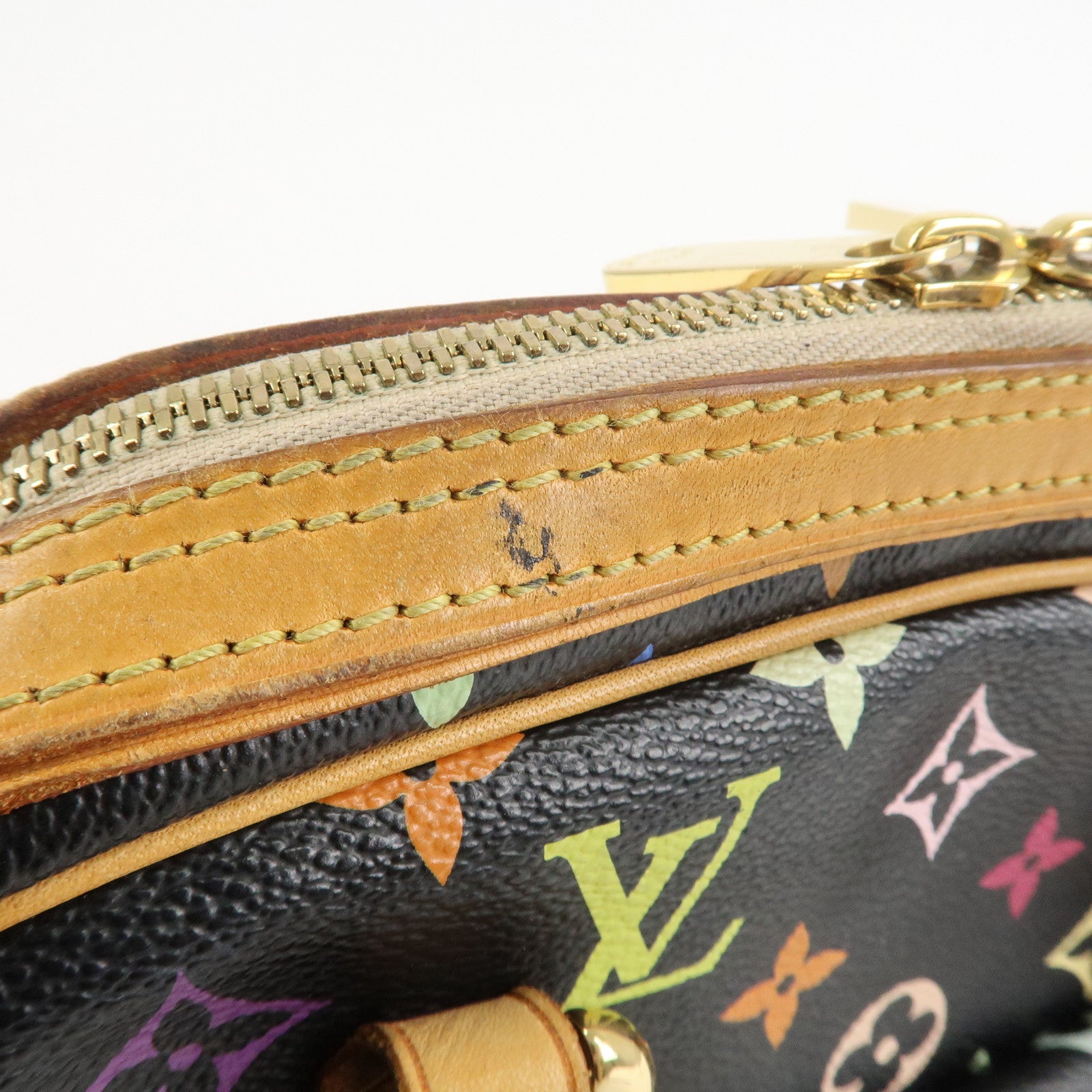 Louis Vuitton Monogram Multicolor Priscilla Hand Bag Noir M40097 Used