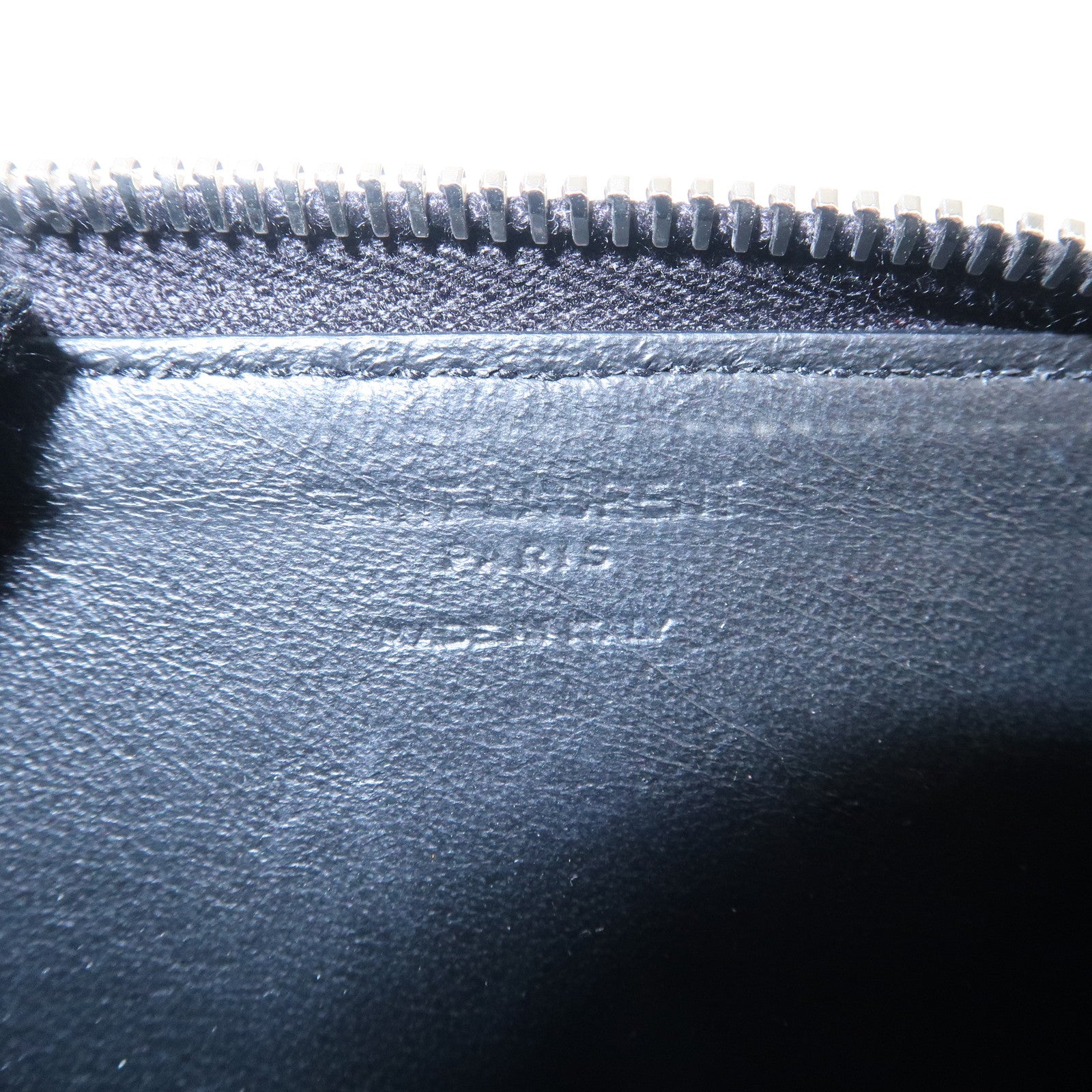 Saint Laurent Paris Leather Coin Case Case Star Print Black Used