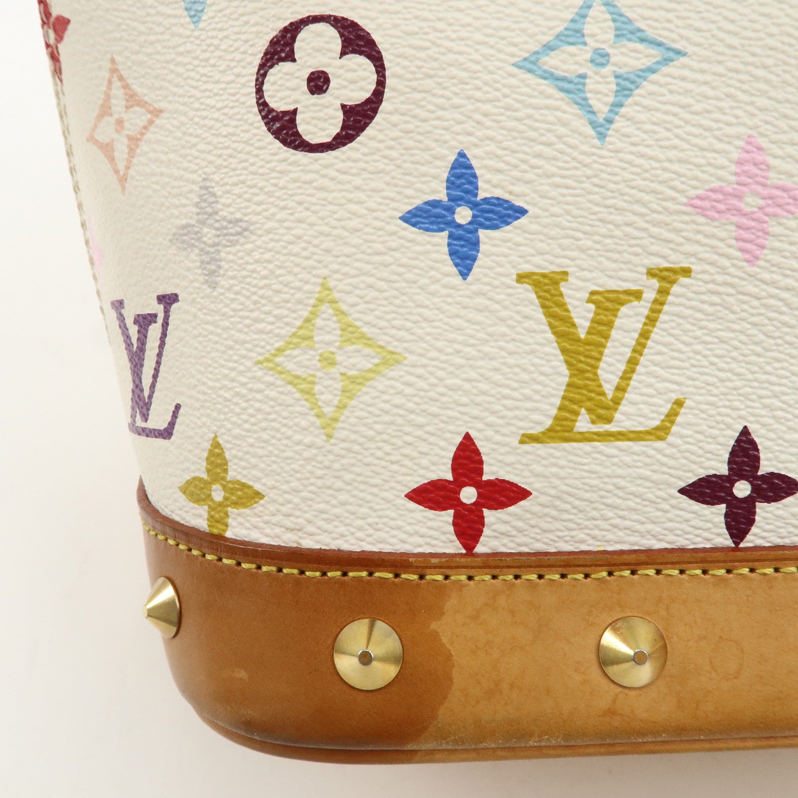 Louis Vuitton Monogram Multicolor Alma PM Hand Bag Blanc M92647 Used