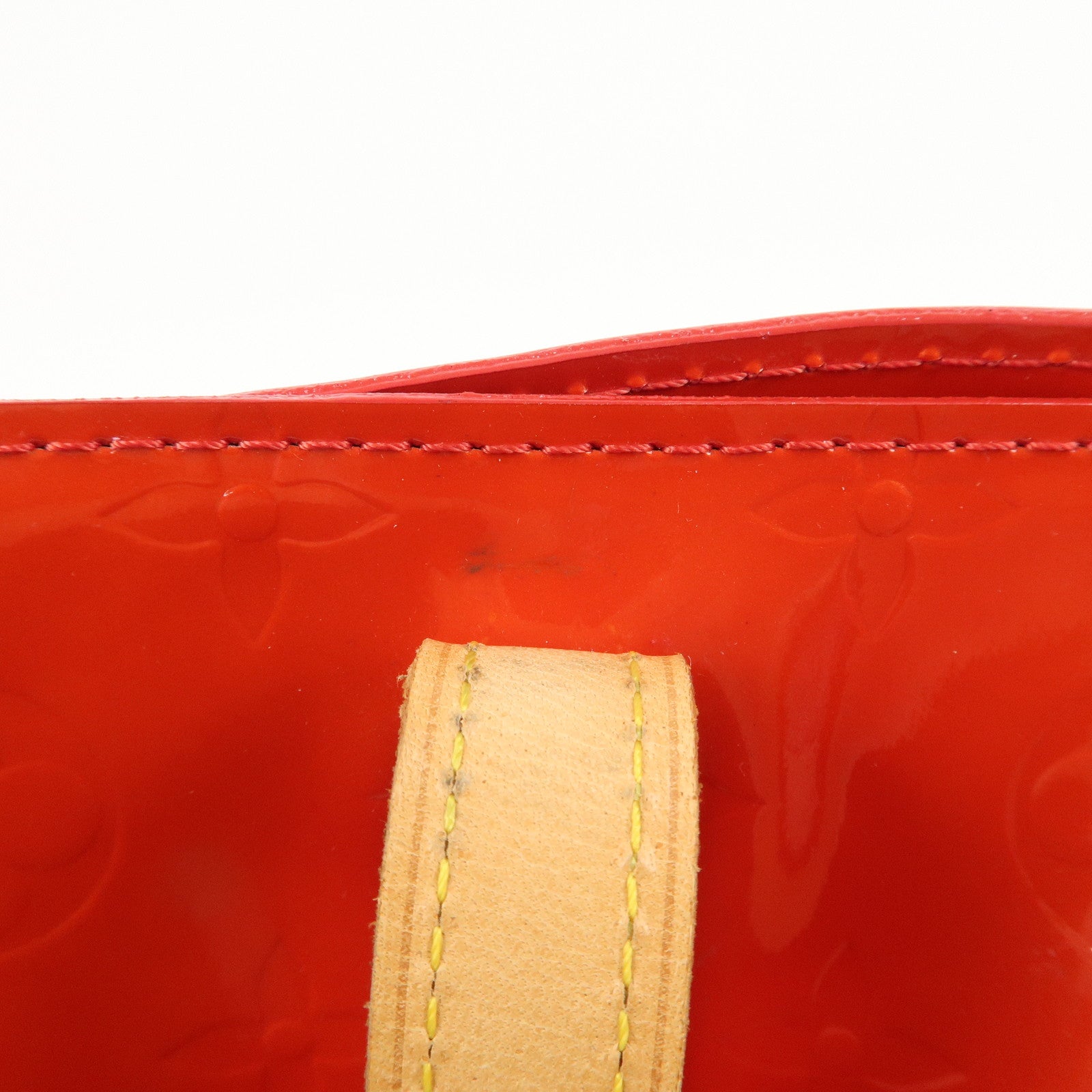 Louis Vuitton Monogram Vernis Lead PM Hand Bag M91088 Rouge Used