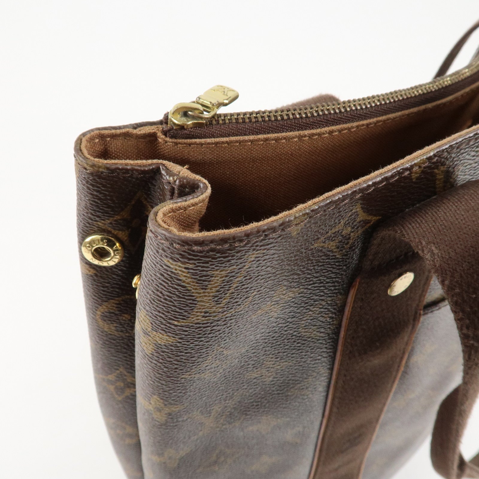 Louis Vuitton Monogram Cabas Beaubourg Tote Bag M53013 Brown Used