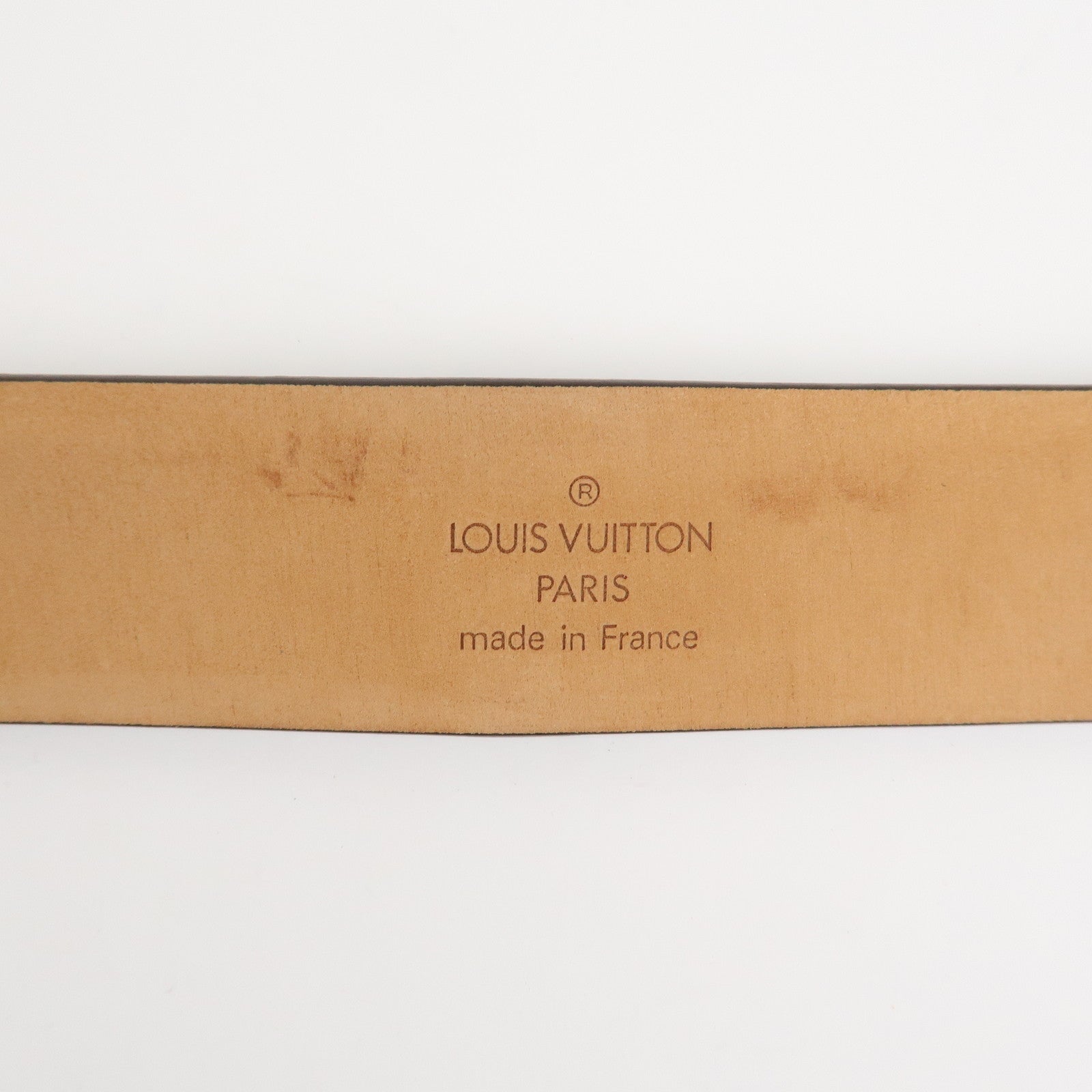 AuthLouis Vuitton Damier Ebene Saint Tulle Belt Carre 85/34 M6803V Used