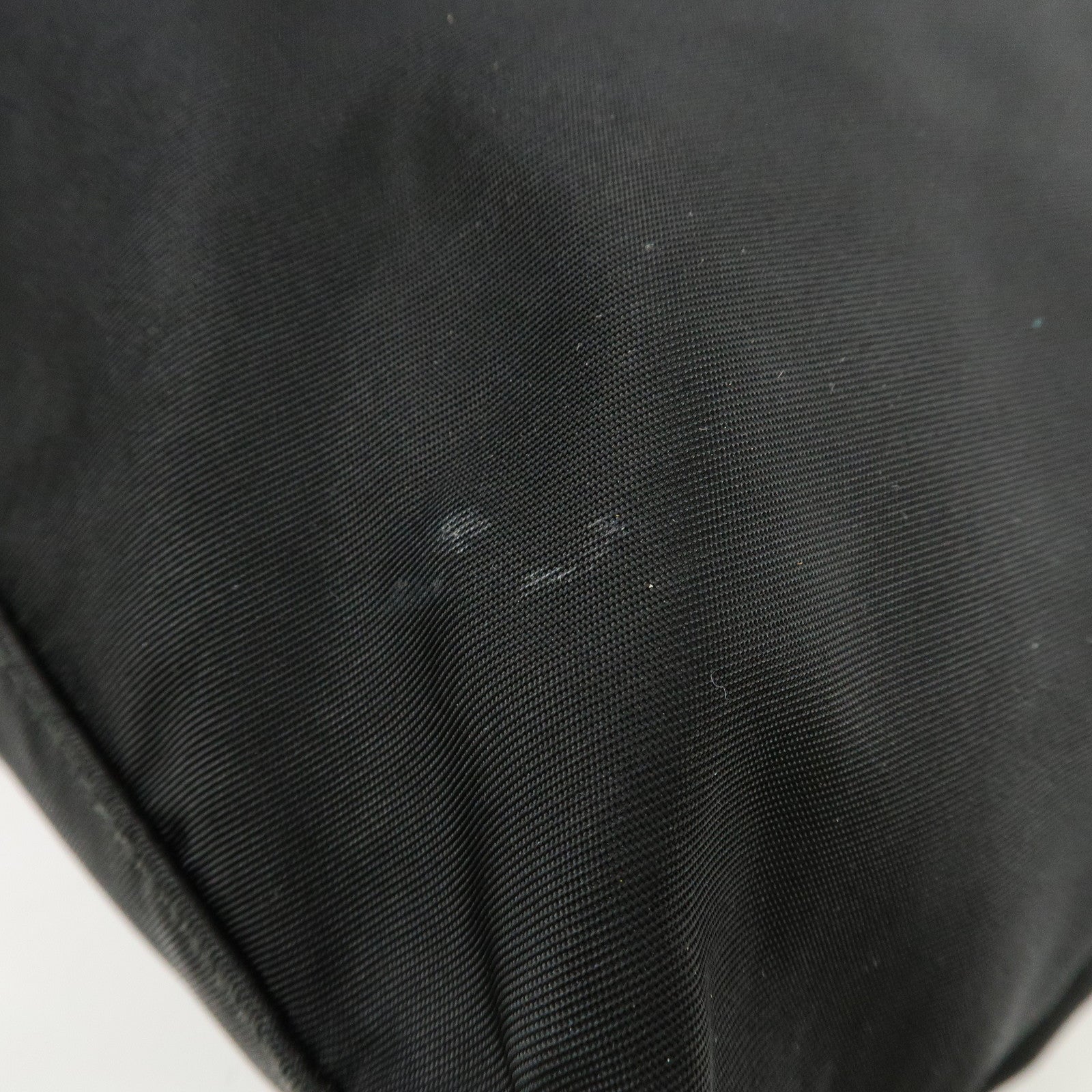 PRADA Logo Nylon Tote Bag Shoulder Bag Hand Bag Black B6242 Used