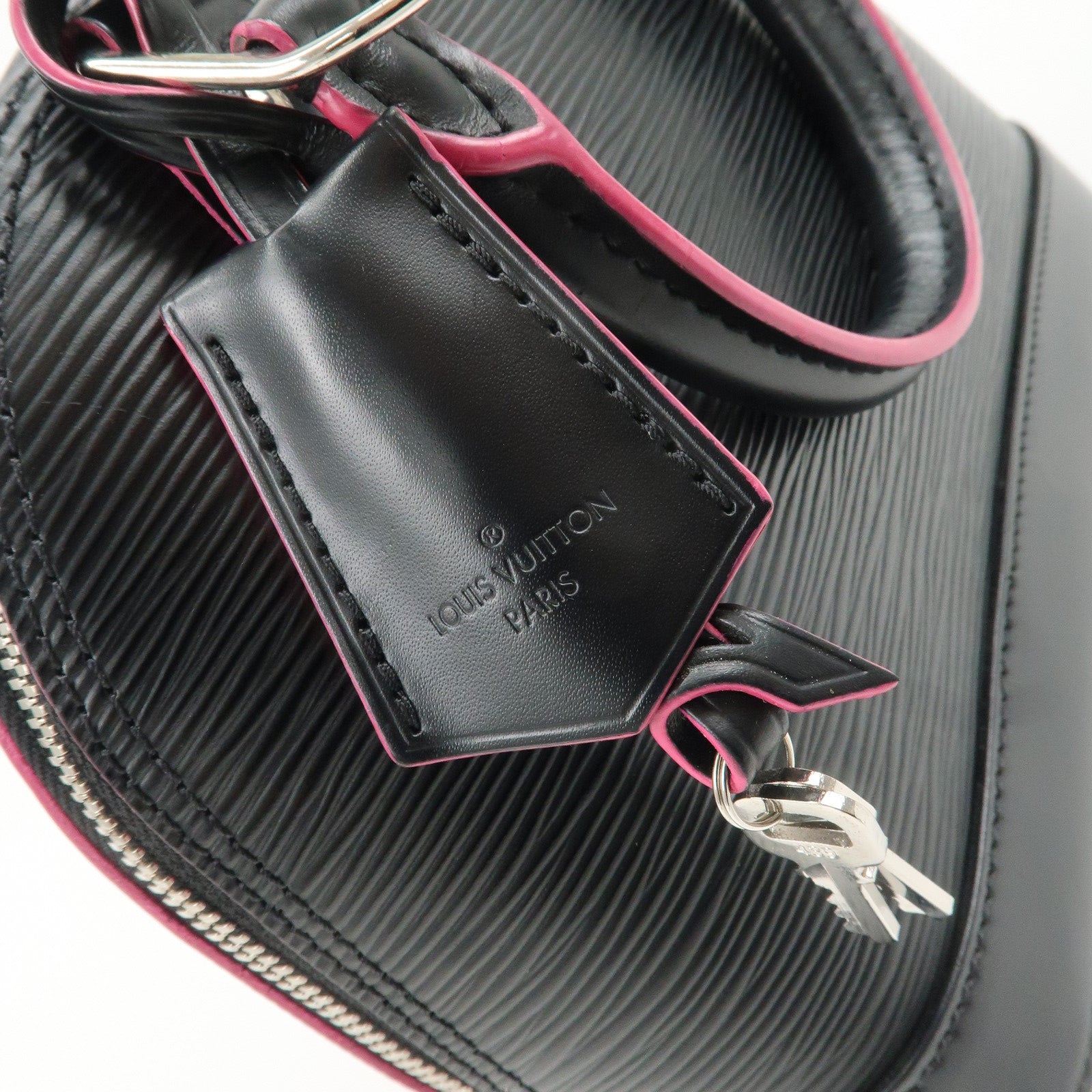 Louis Vuitton Epi Alma BB 2Way Shoulder Bag Noir Pink M54160 Used