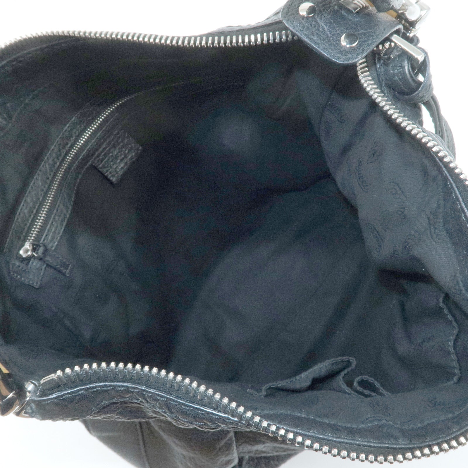 GUCCI Bamboo Leather Shoulder Bag Black 257090 Used