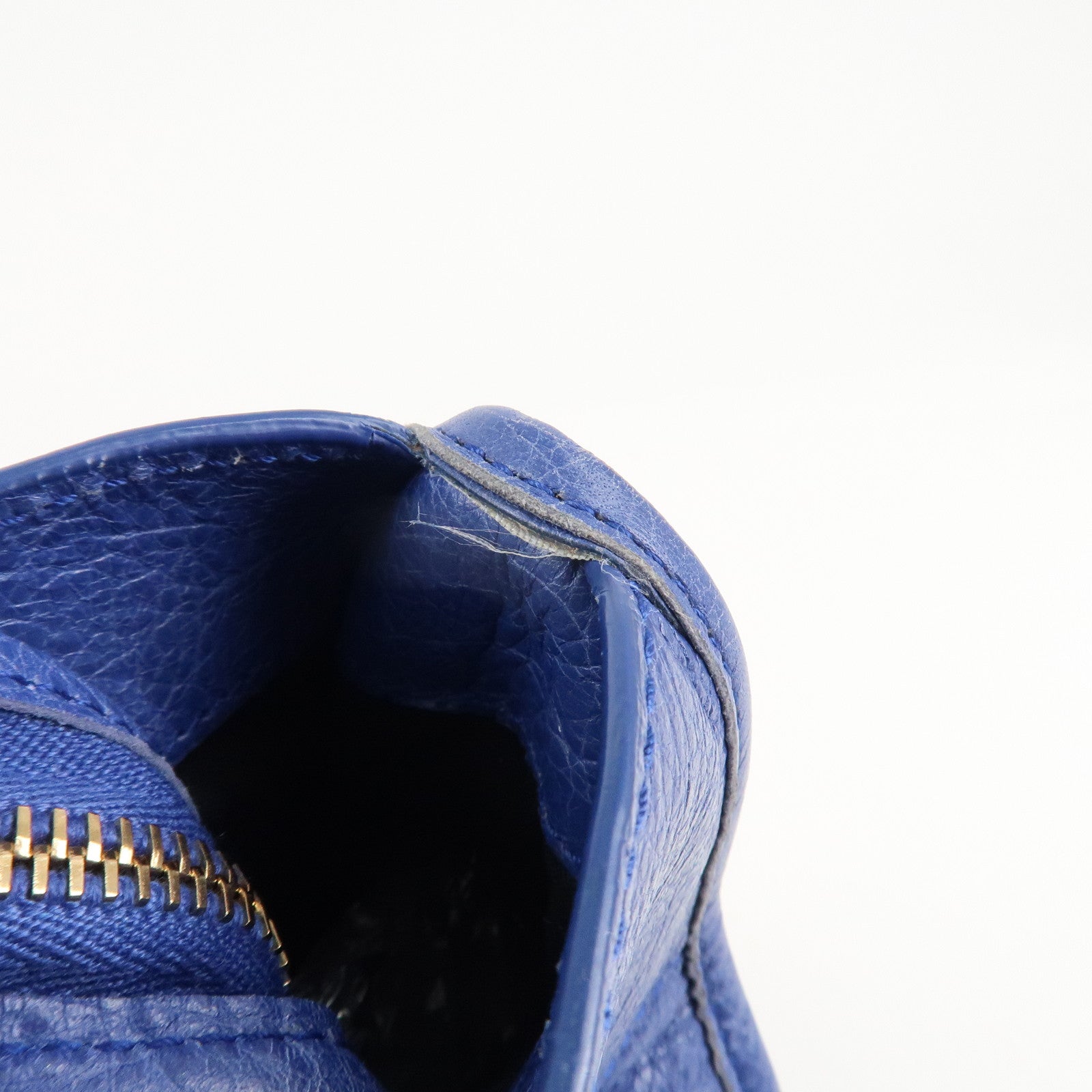 BALENCIAGA The Giant City Leather 2Way Hand Bag Blue 281770 Used