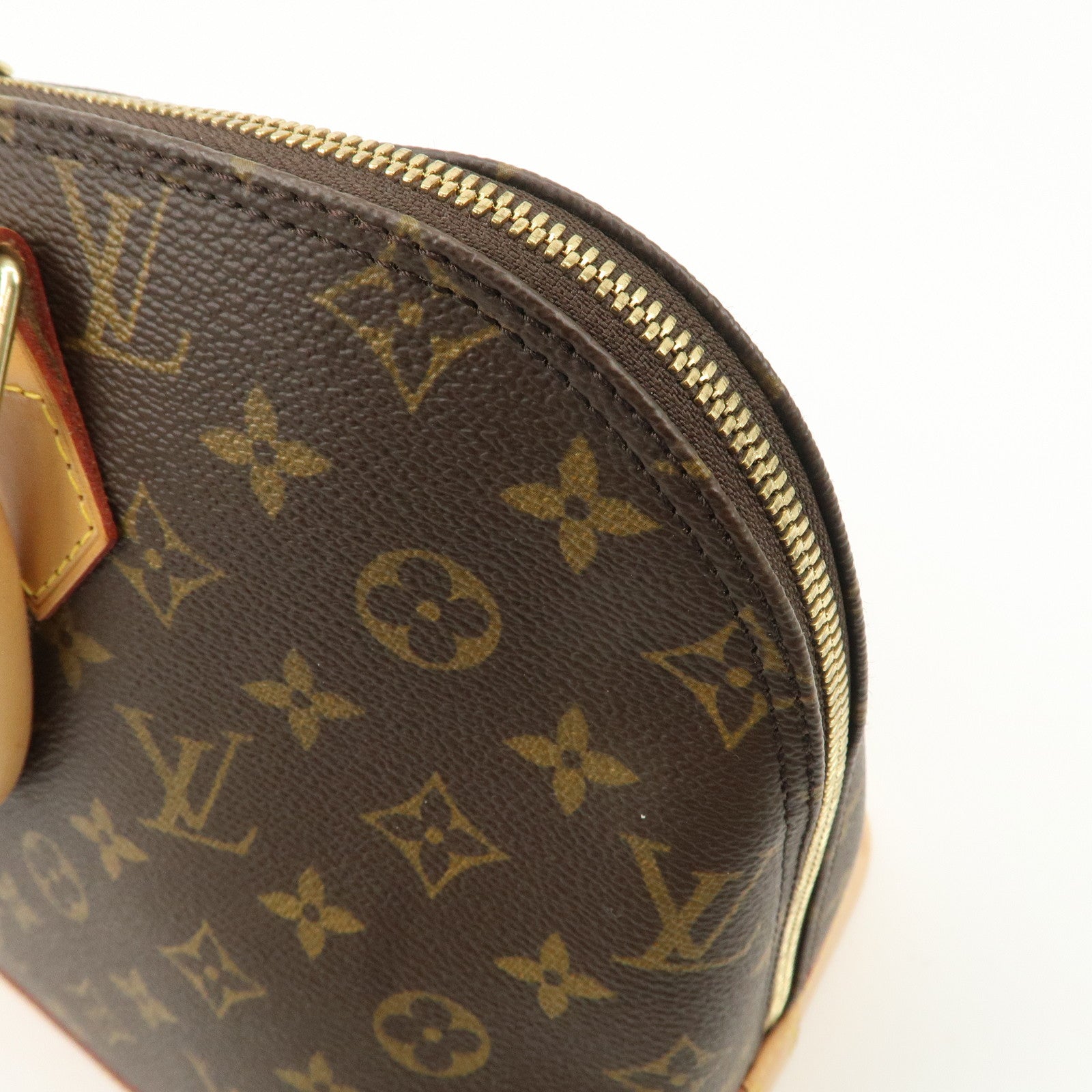 Louis Vuitton Monogram Alma Hand Bag Brown M51130 Used