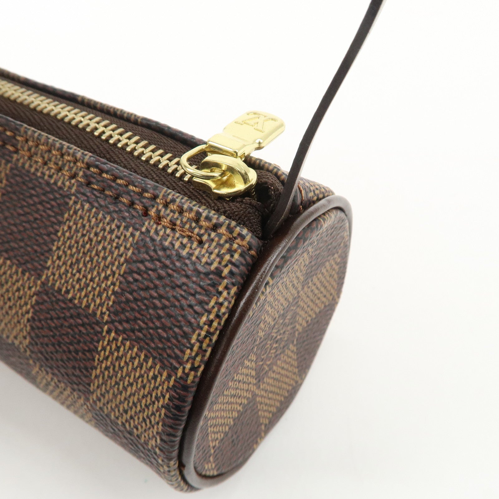 Louis Vuitton Damier Ebene Mini Pouch for Papillon Bag Brown Used