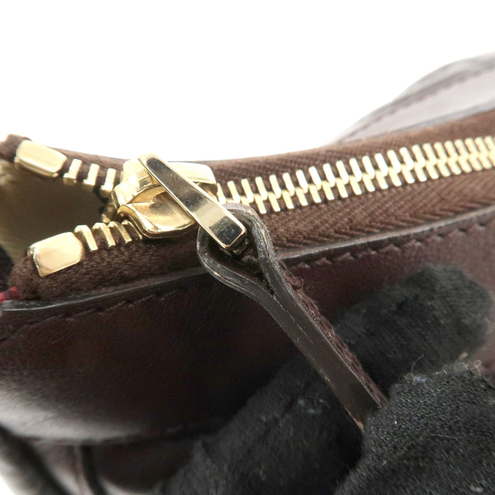 GUCCI Abbey Guccissima Leather Shoulder Bag Dark Brown 190525 Used