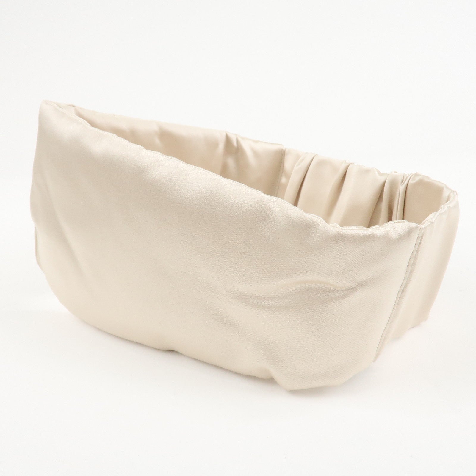 MIU MIU Matelasse Leather Pouch Silk Eye Mask Gold Used