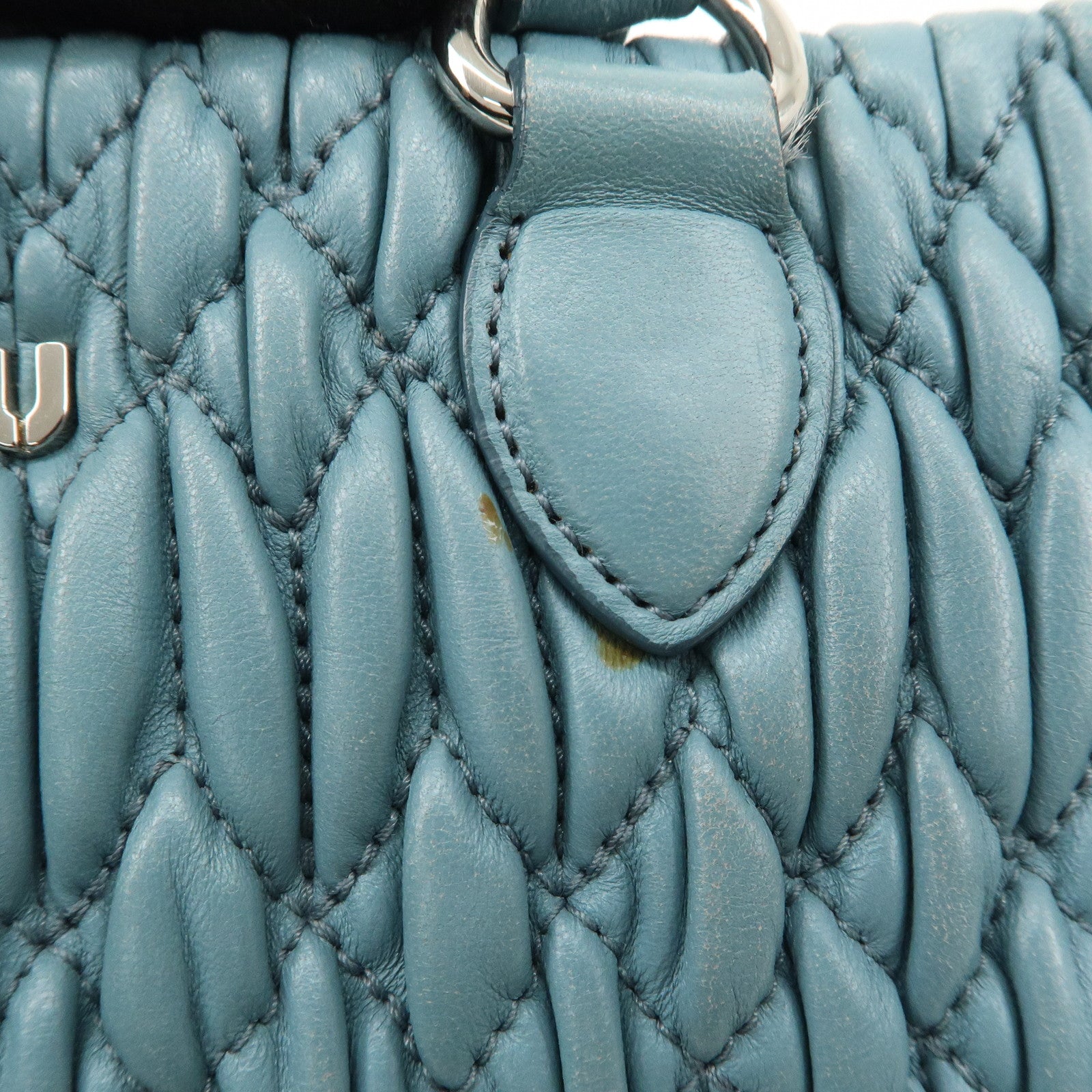 MIU MIU Matelasse Nappa Crystal Leather 2WAY Bag RN0958 Used