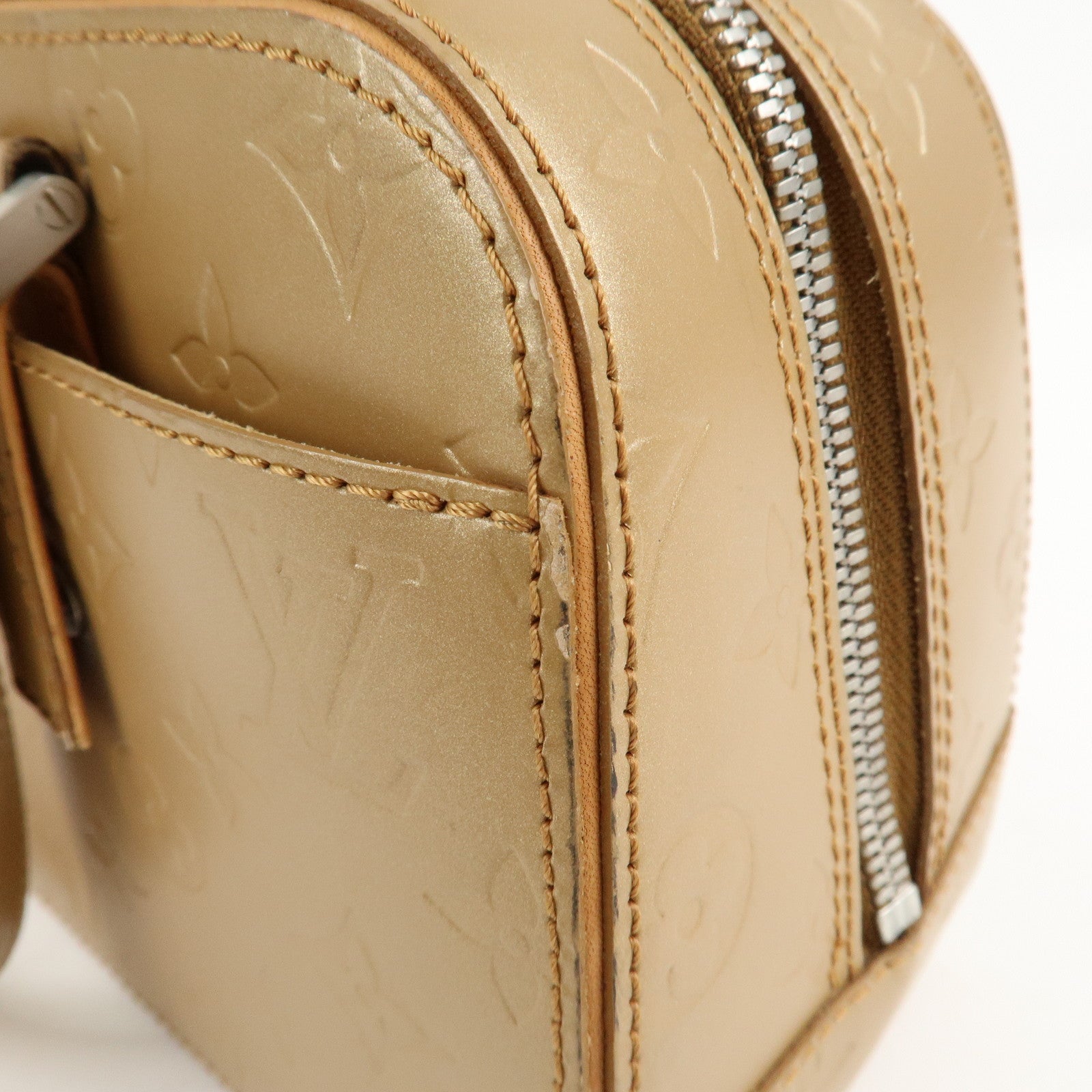 Louis Vuitton Monogram Matte Shelton Hand Bag Ambre M55177 Used