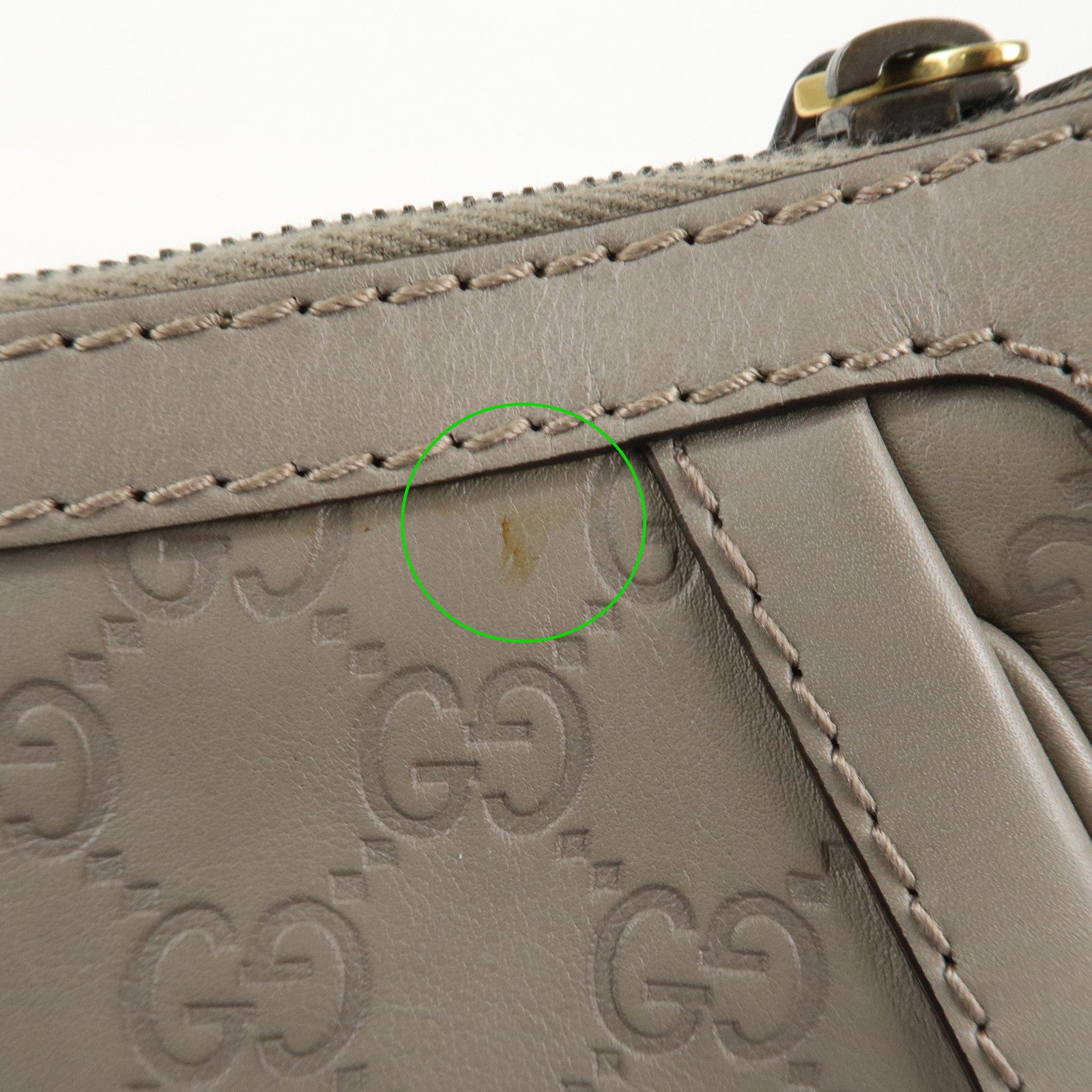 GUCCI Guccissima Scarlet Guccissima Leather Shoulder Bag 282298 Used