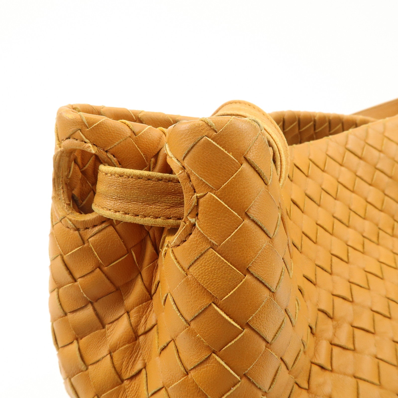 Bottega Veneta Intrecciato leather Tote Bag Orange 179320 Used