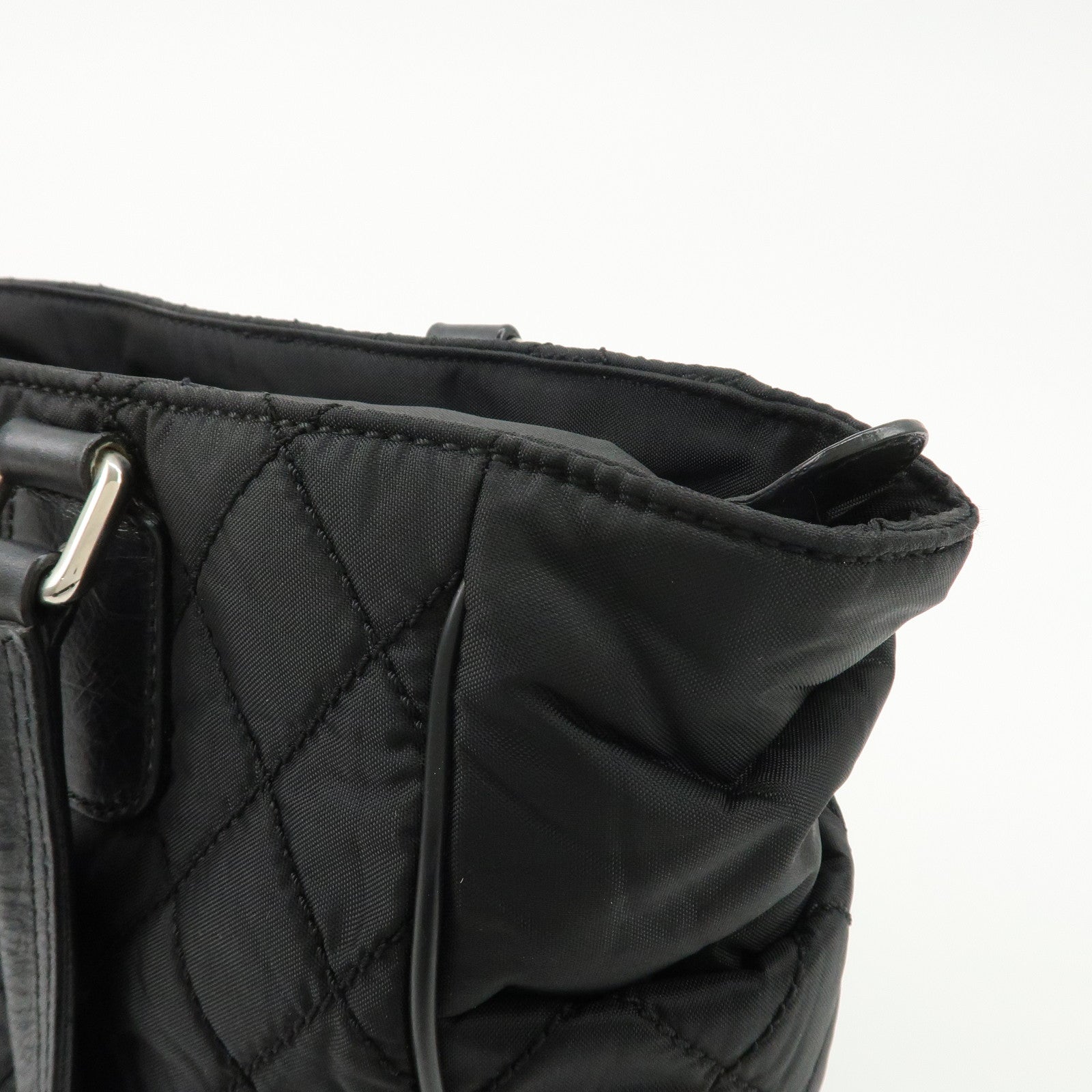 CHANEL Paris New York Wild Stitch Nylon Leather Coco Mark Tote Bag Used