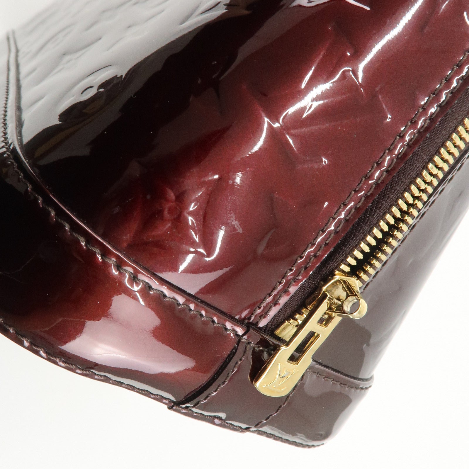 Louis Vuitton Monogram Vernis Alma PM Hand Bag Amarante M91611 Used