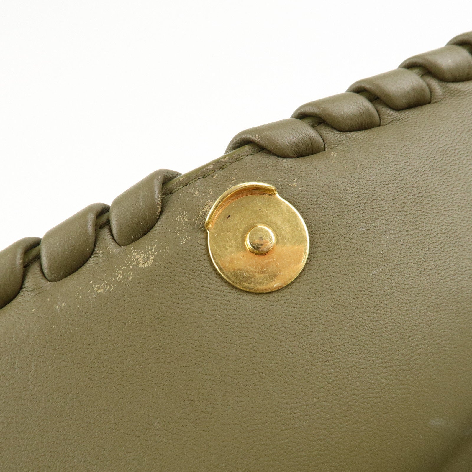 BOTTEGA VENETA Intrecciato Leather Olympia Chain Shoulder Bag Used