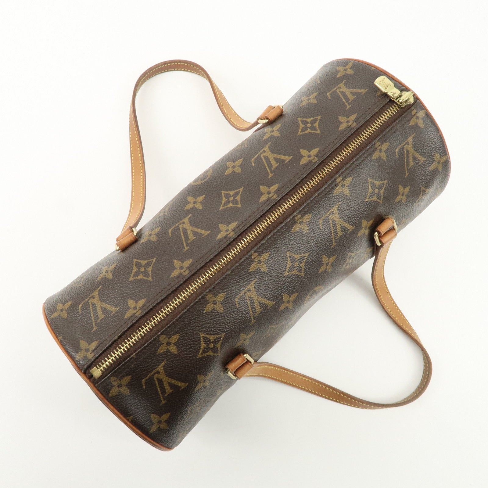 Louis Vuitton Monogram Papillon 30 Hand Bag New Style Brown M51385 Used