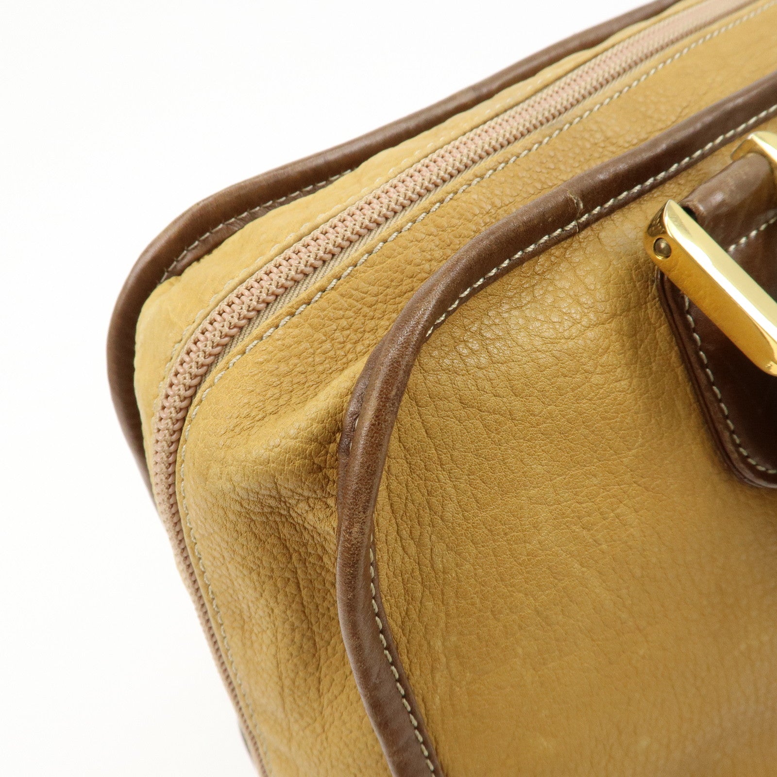 LOEWE Anagram Suede Leather Amazona 32 Hand Bag Brown Used