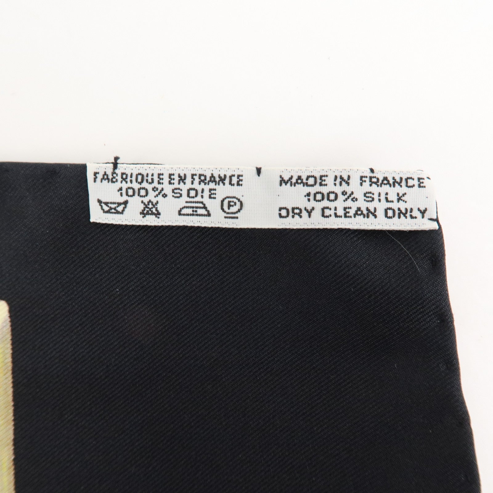 HERMES Silk 100% Carre 90 Scarf Nouvelle Colodonie Black Green Used