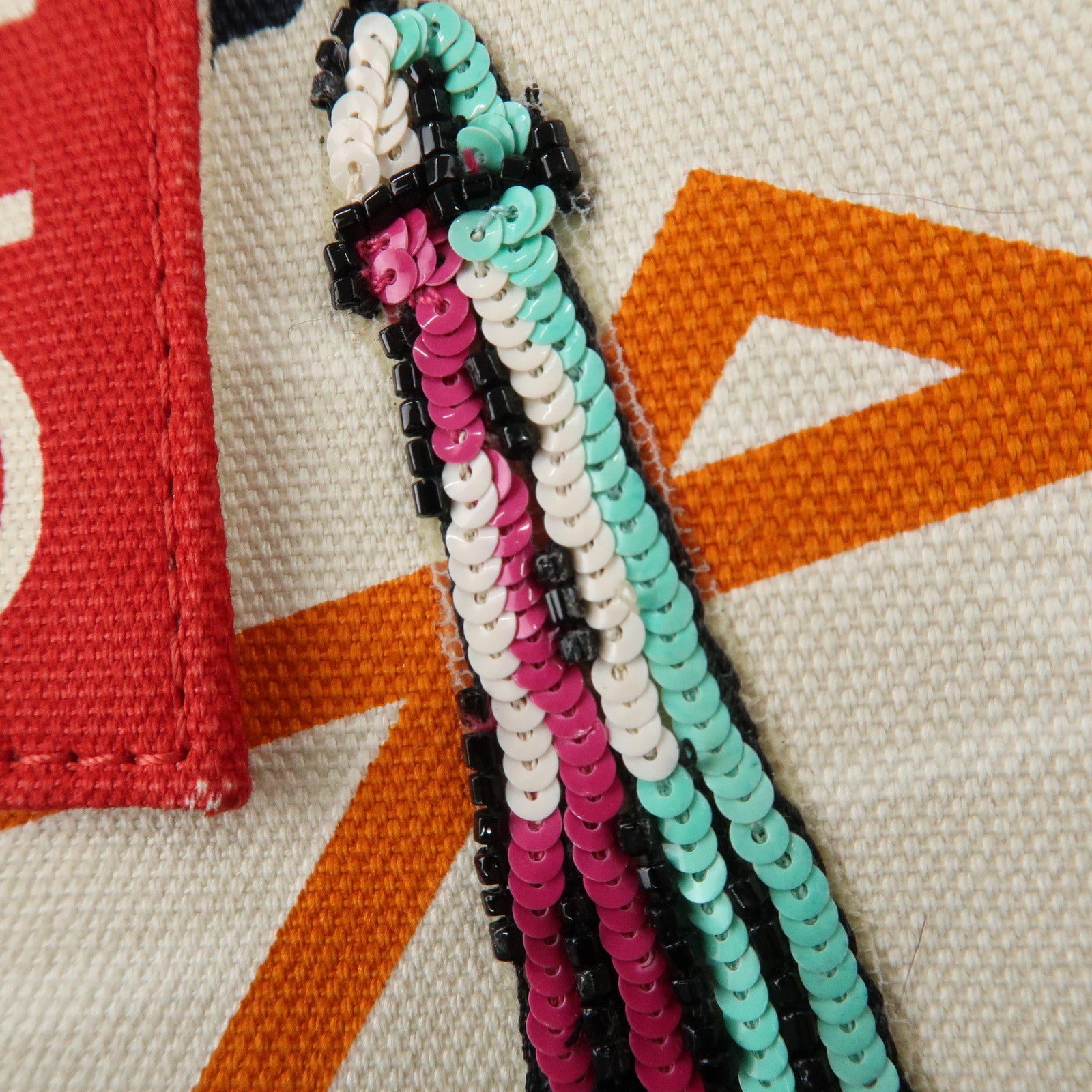 CHANEL Cruise Line Canvas Spangle Paris Map Tote Bag A30833 Used