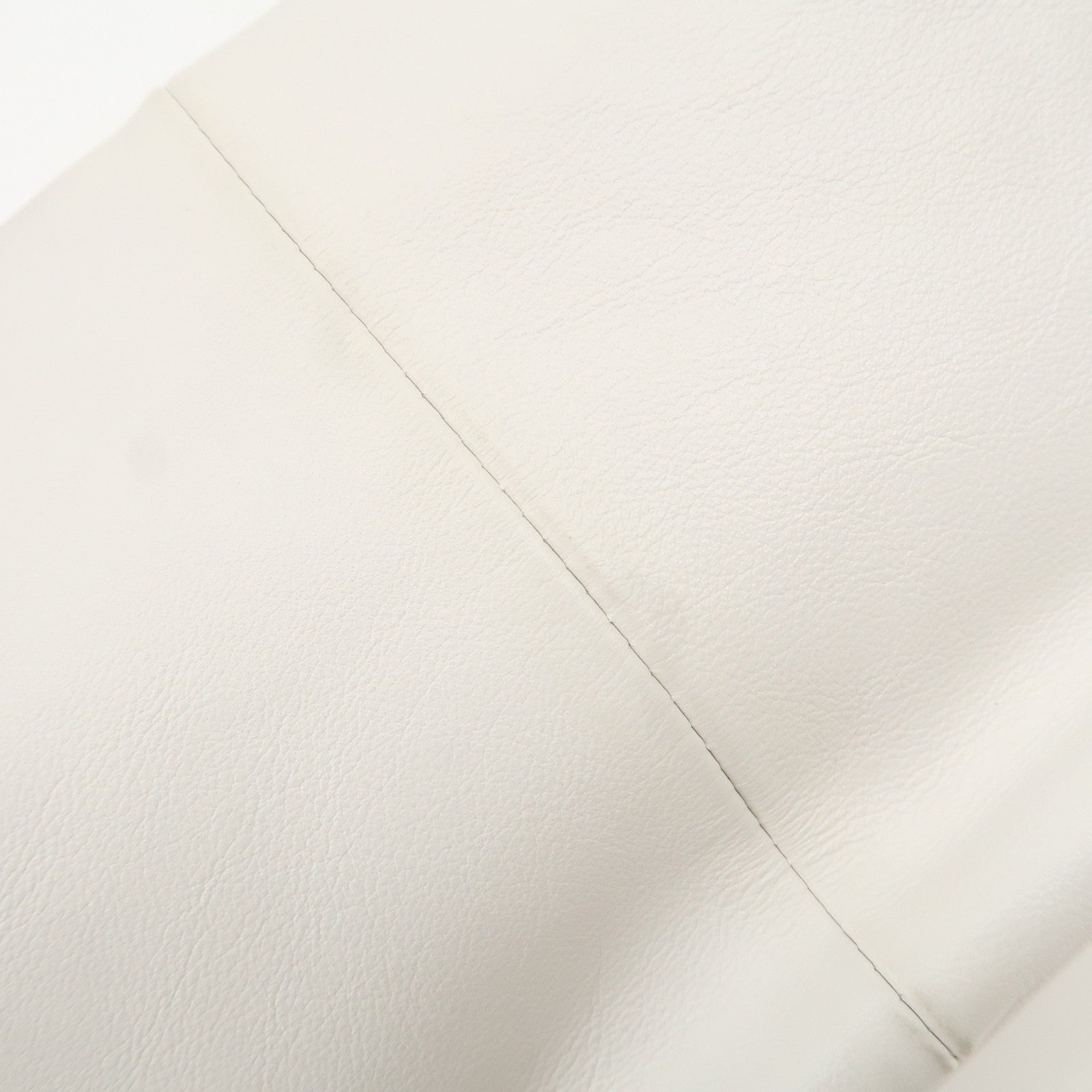 BOTTEGA VENETA Leather Double Knots Hand Bag White 629635 Used