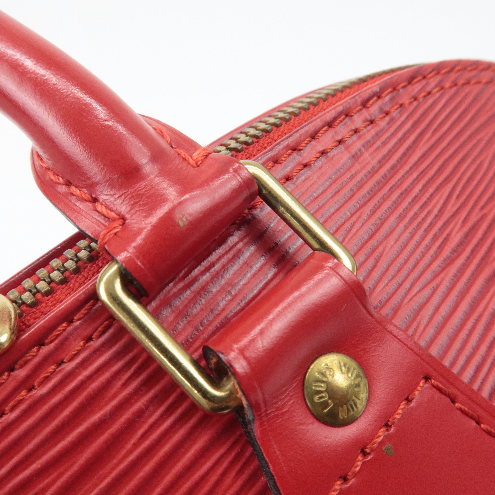 Louis Vuitton Epi Alma Hand Bag Castilian Red Used