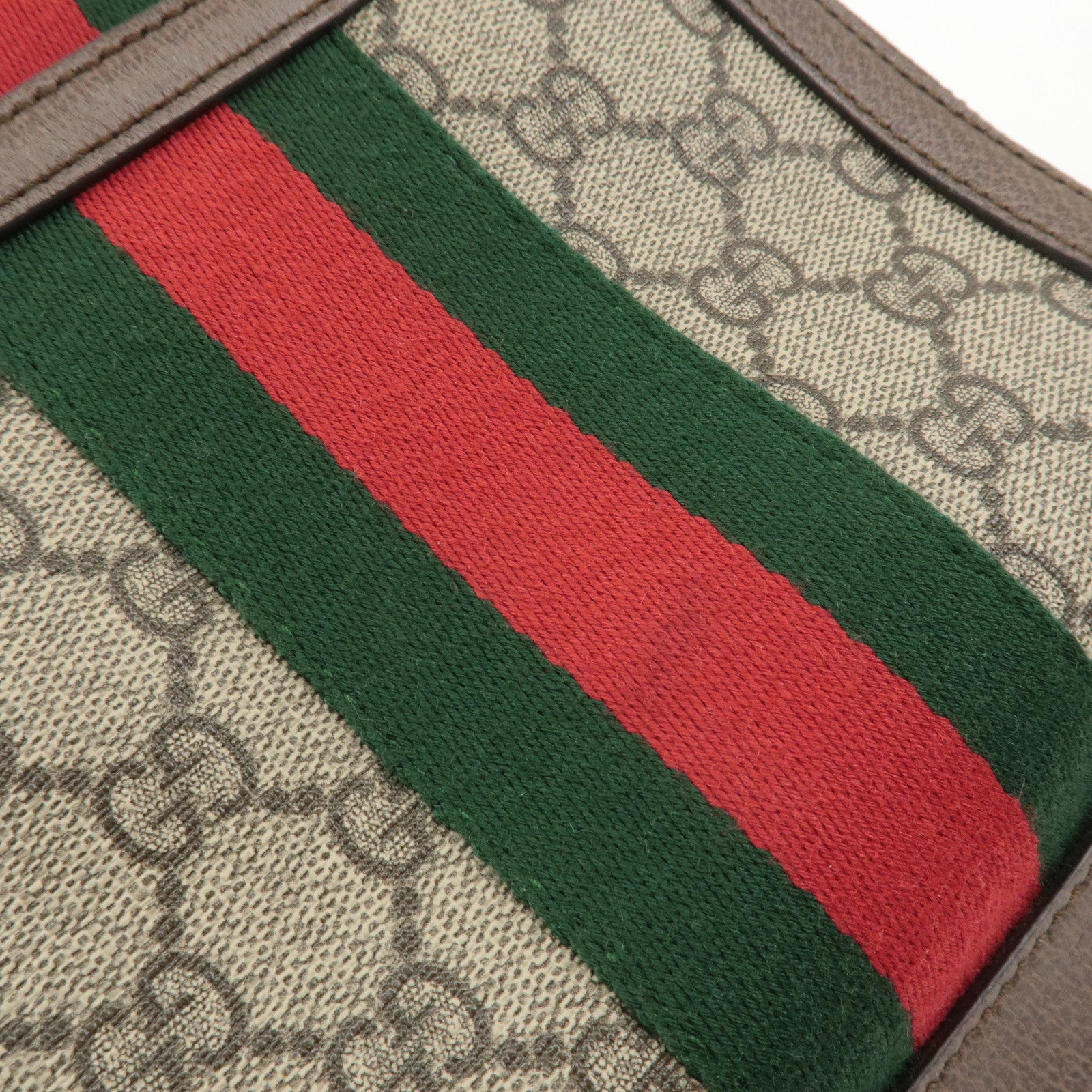 GUCCI Ophidia Sherry GG Supreme Leather Small Backpack 547965 Used