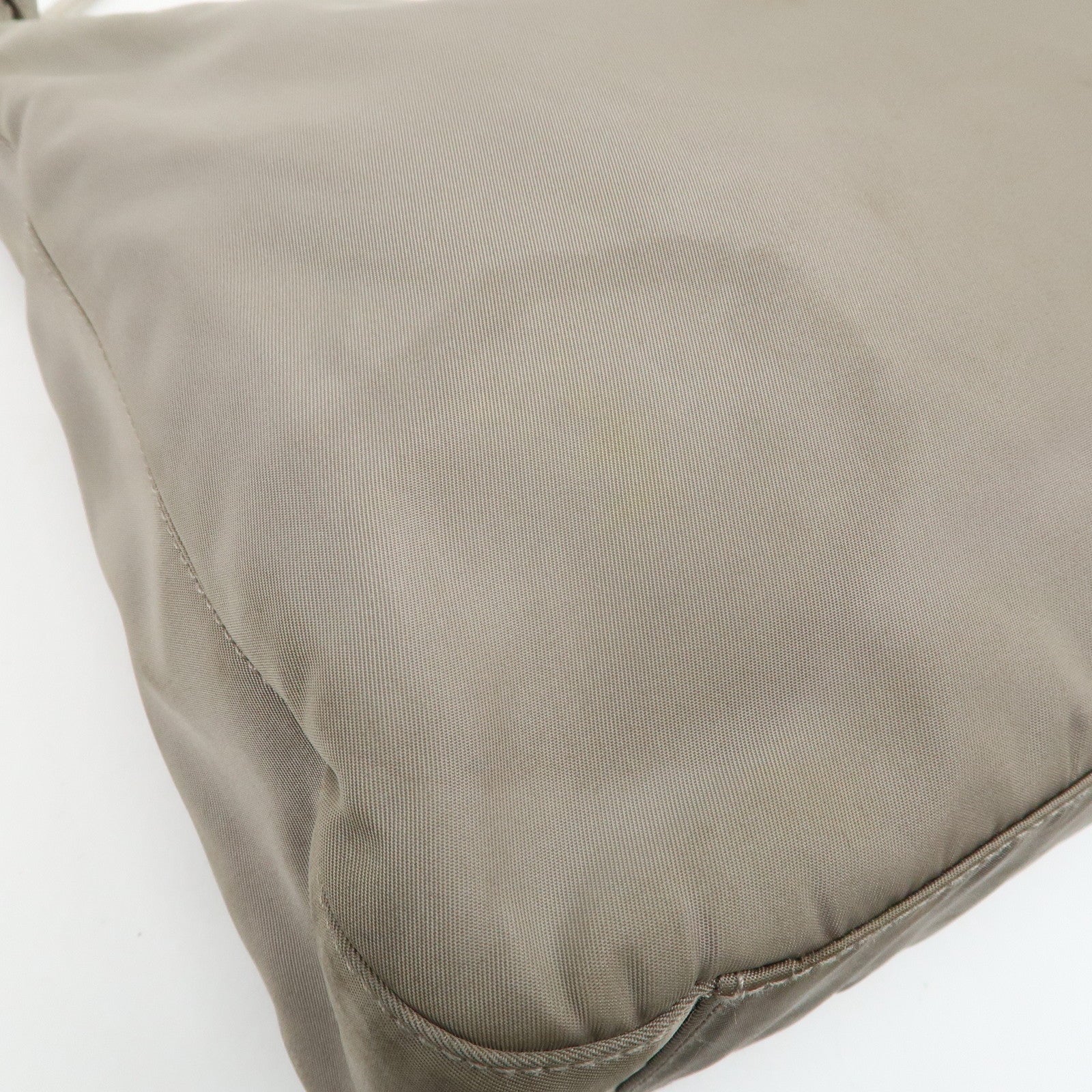 PRADA Nylon Shoulder Bag Gray Used