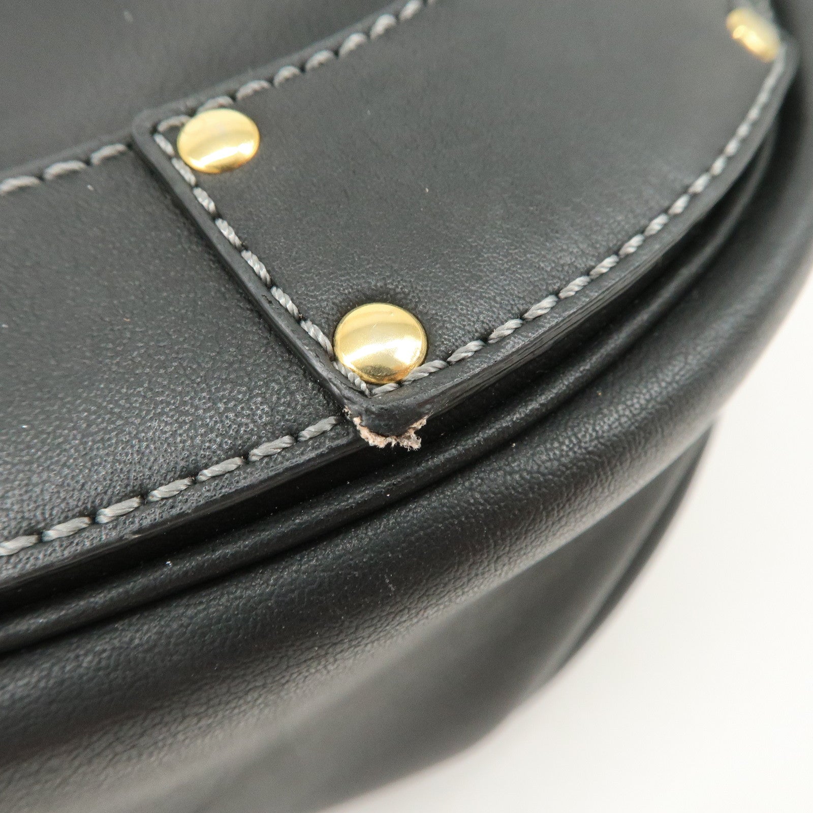 Chloe Leather Eden Tassel Shoulder Bag Black 01-11-62 Used