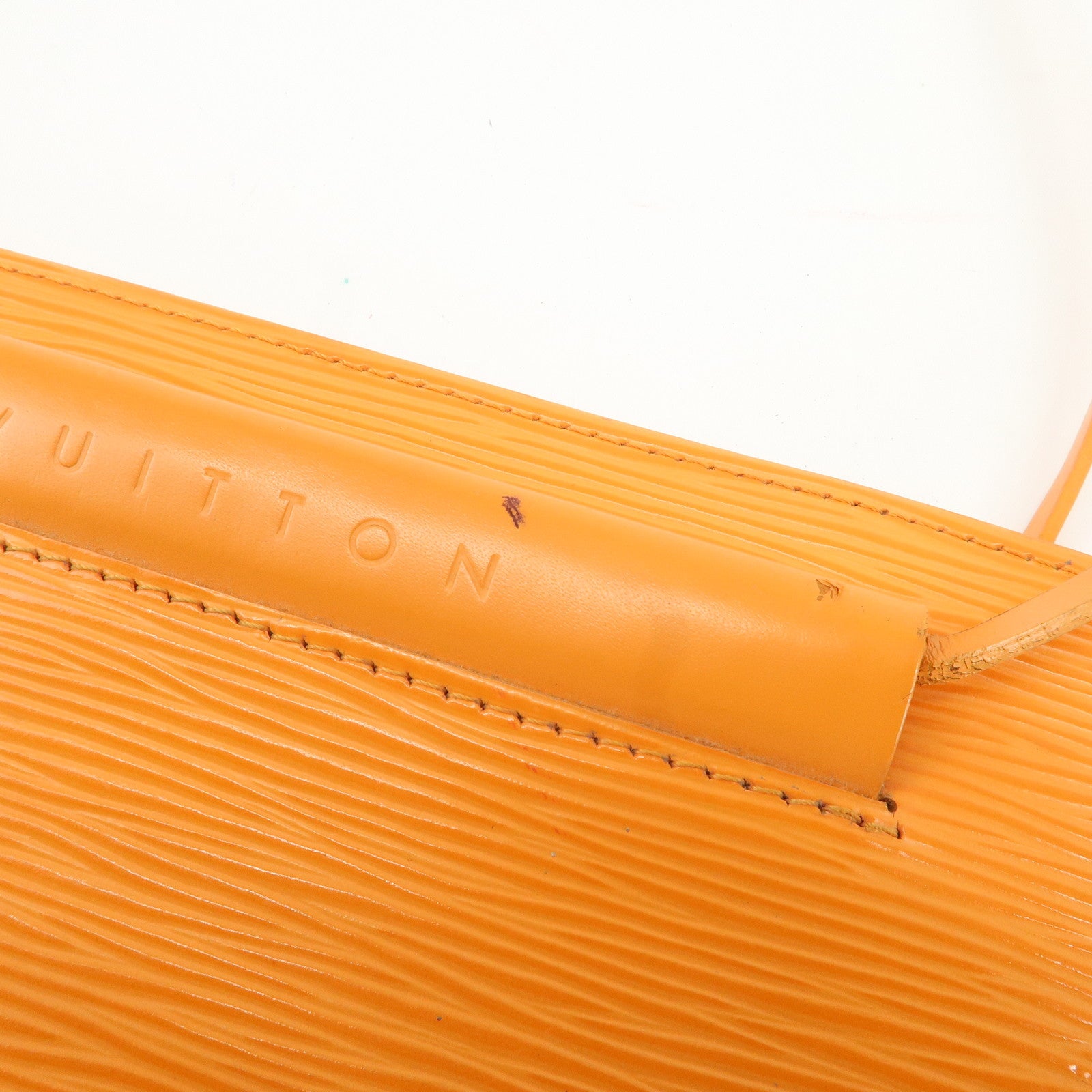 Louis Vuitton Epi SaintTropez Hand Bag Mandarin Orange M5246H Used