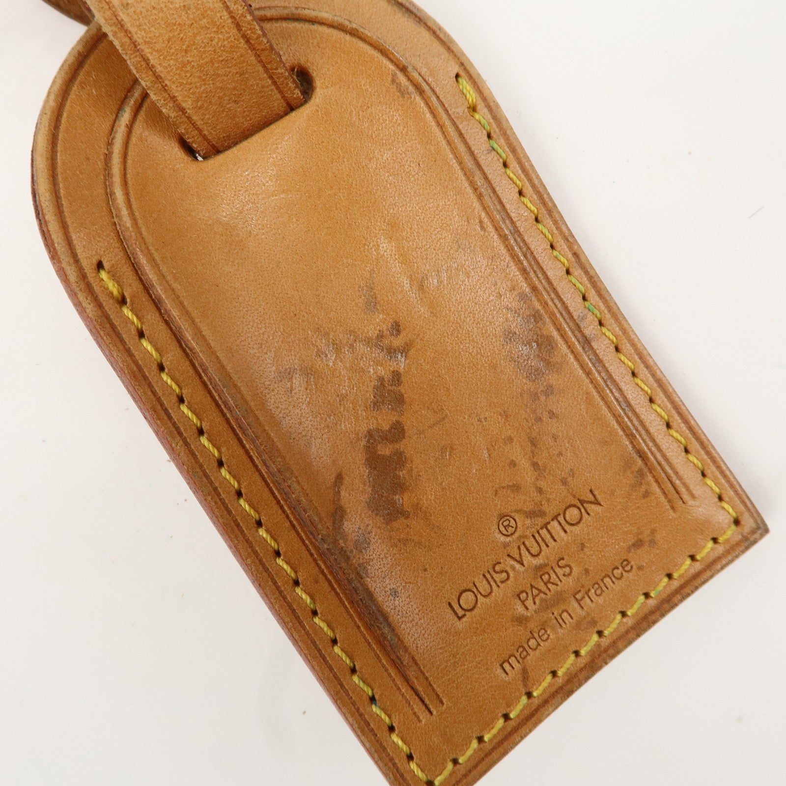 Louis Vuitton Set of 10 Leather Name Tag & Poignet Natural Used