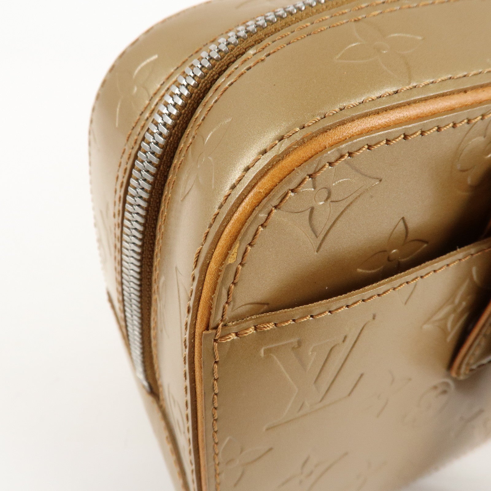 Louis Vuitton Monogram Matte Shelton Hand Bag Ambre M55177 Used