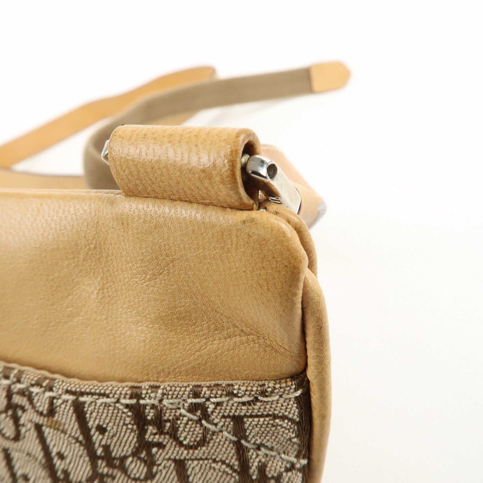 Christian Dior Street Chic Trotter Canvas Leather Shoulder Bag Used