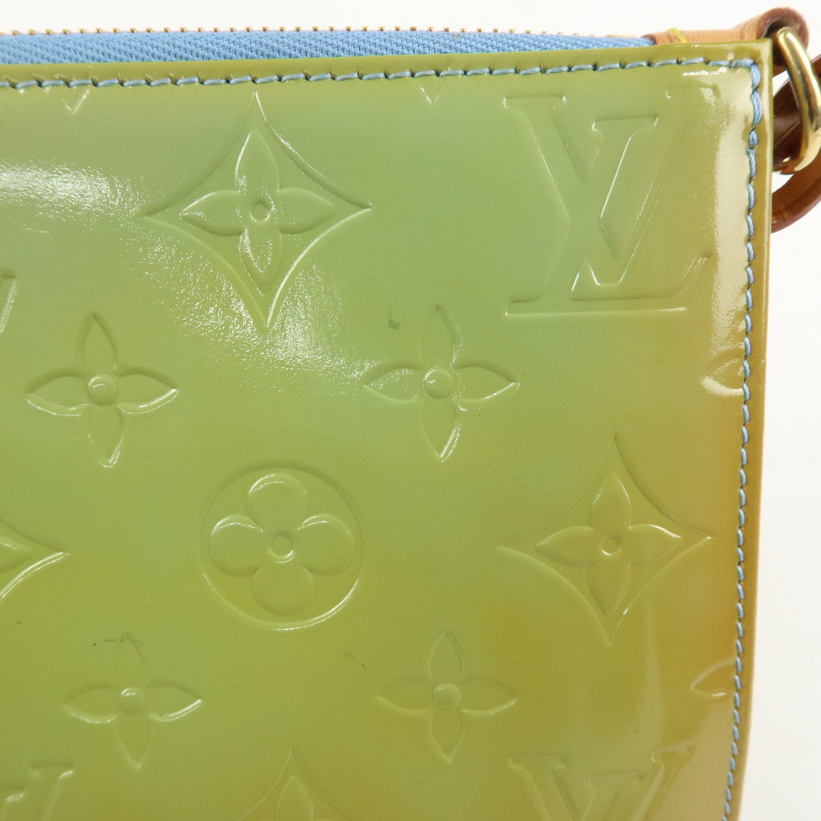 Louis Vuitton Monogram Vernis Lexington Hand Bag Baby Blue M91011 Used